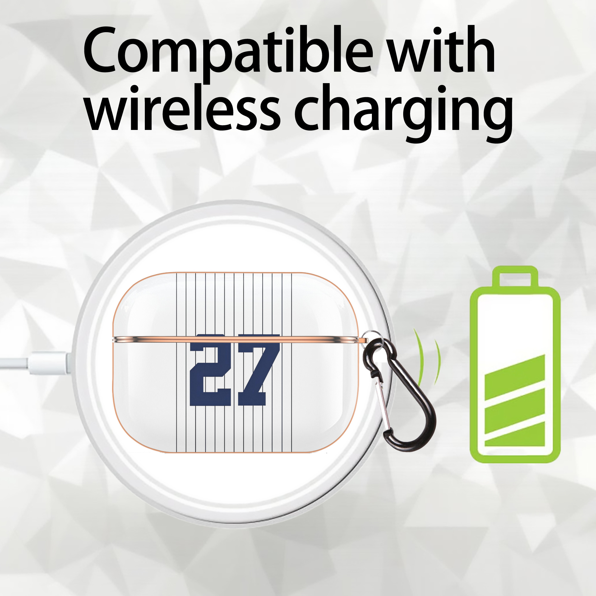 Giancarlo Stanton 1 AirPods Pro Protective Case Rose Gold, Flexible PC Material, Precise Fit, Anti-Slip Cover, Full Protection, Fingerprint Resistant, Washable With Keychain