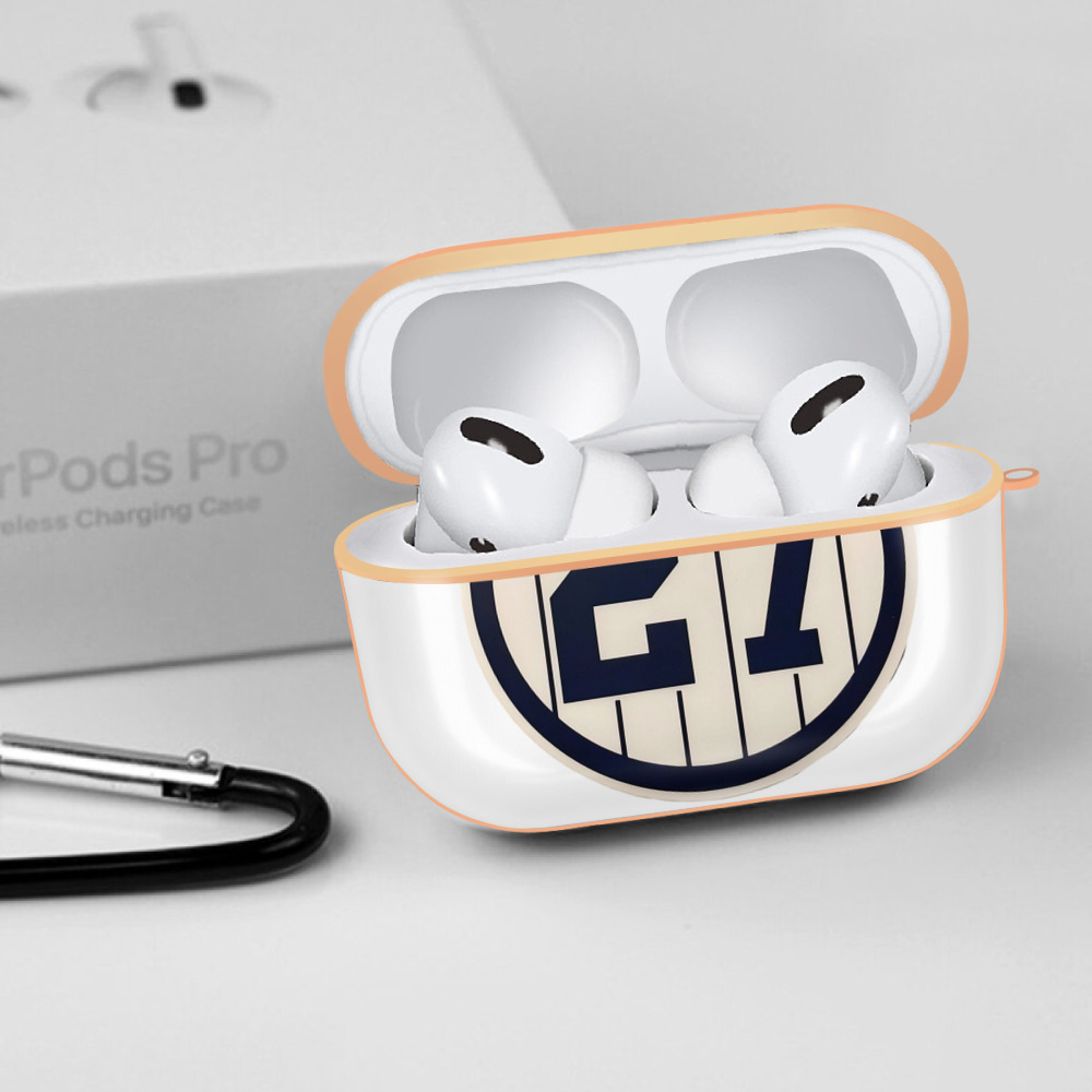 Giancarlo Stanton 2 AirPods Pro Protective Case Rose Gold, Flexible PC Material, Precise Fit, Anti-Slip Cover, Full Protection, Fingerprint Resistant, Washable With Keychain