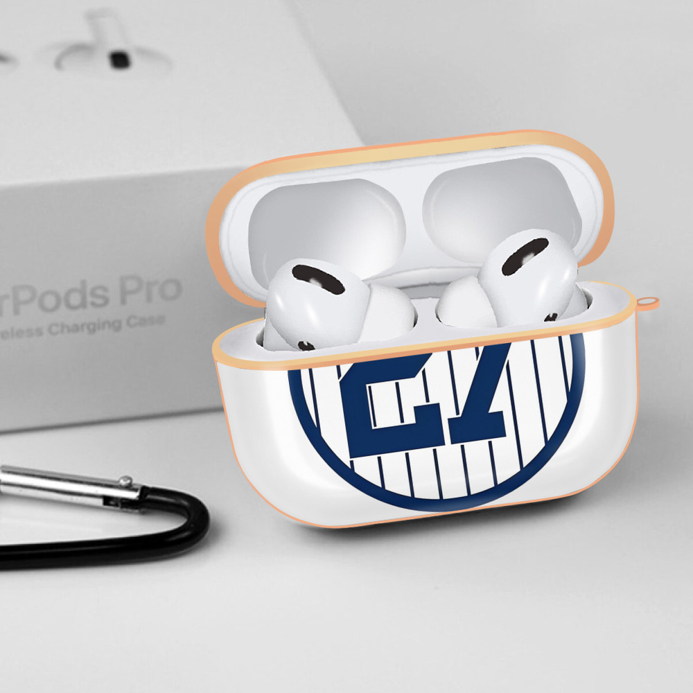 Giancarlo Stanton 3 AirPods Pro Protective Case Rose Gold, Flexible PC Material, Precise Fit, Anti-Slip Cover, Full Protection, Fingerprint Resistant, Washable With Keychain