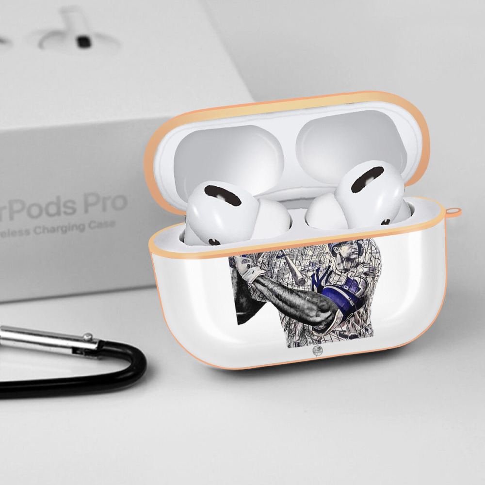 Giancarlo Stanton 5 AirPods Pro Protective Case Rose Gold, Flexible PC Material, Precise Fit, Anti-Slip Cover, Full Protection, Fingerprint Resistant, Washable With Keychain