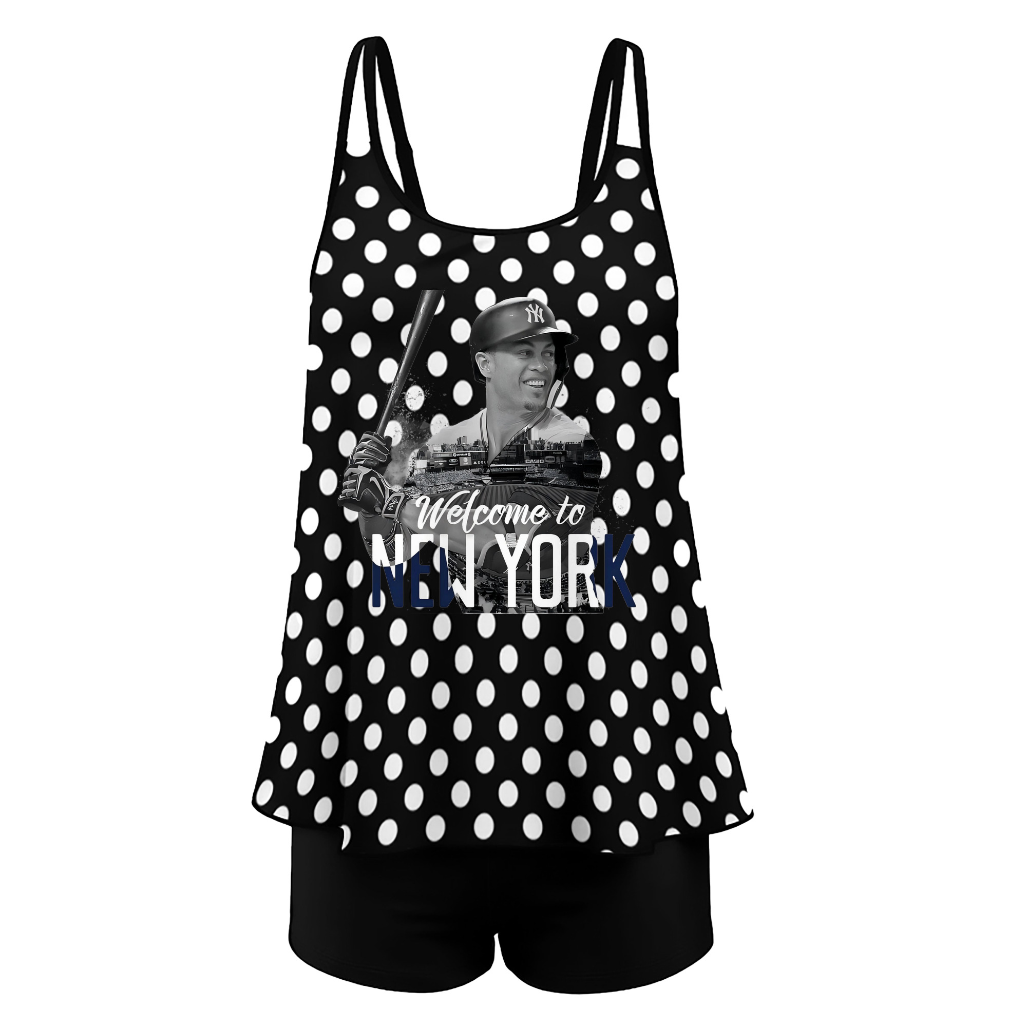 Giancarlo Stanton 4 Women’s Heat Transfer Printed Two-Piece Swimsuit Set – Sexy Double Strap Bandeau Top & Boyshort Bottoms, Soft Nylon-Spandex, Perfect for Beach, Pool & Vacation