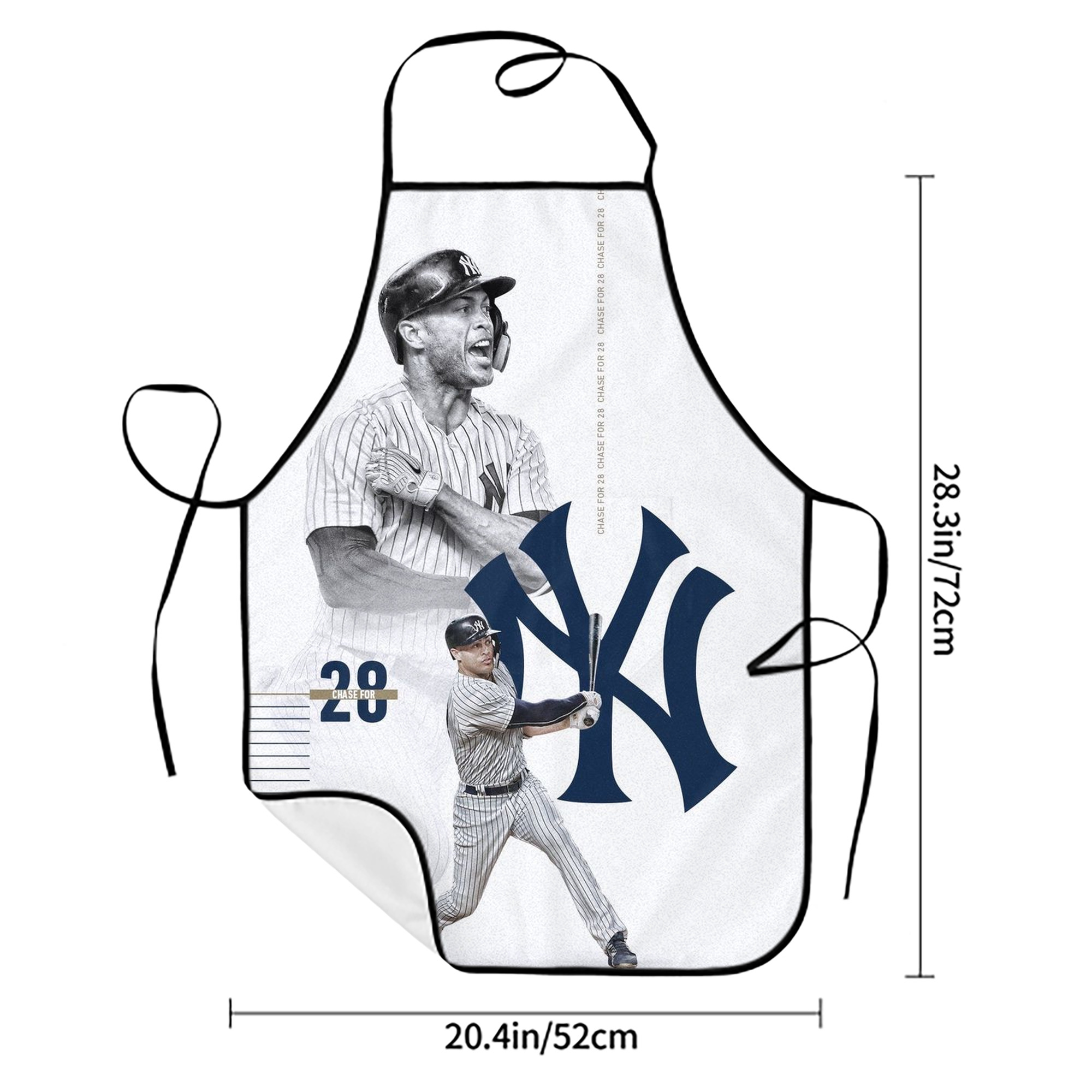 Giancarlo Stanton 10 Stain-Resistant Polyester Apron With Pocket – Full Print, Waterproof, Anti-Wrinkle, Anti-Pilling – Ideal For Kitchen, BBQ, Restaurant, Salon & More