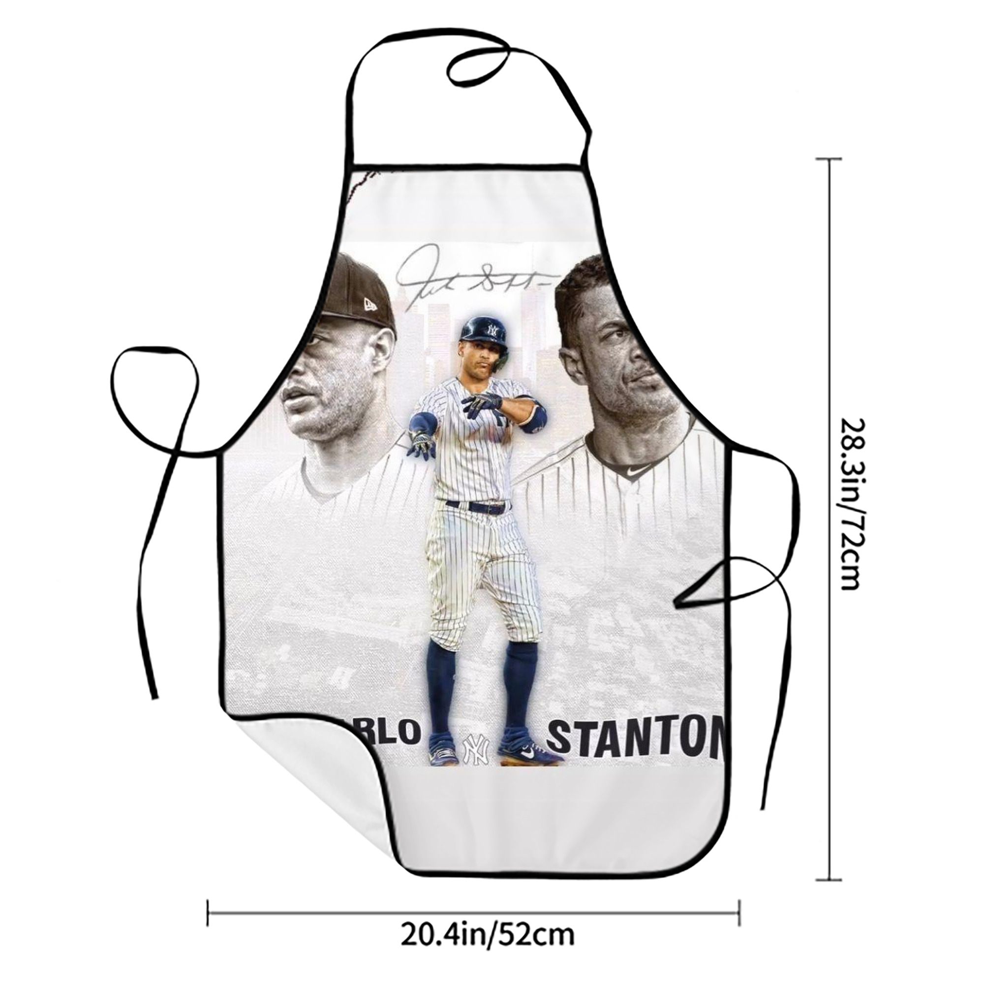Giancarlo Stanton 11 Stain-Resistant Polyester Apron With Pocket – Full Print, Waterproof, Anti-Wrinkle, Anti-Pilling – Ideal For Kitchen, BBQ, Restaurant, Salon & More