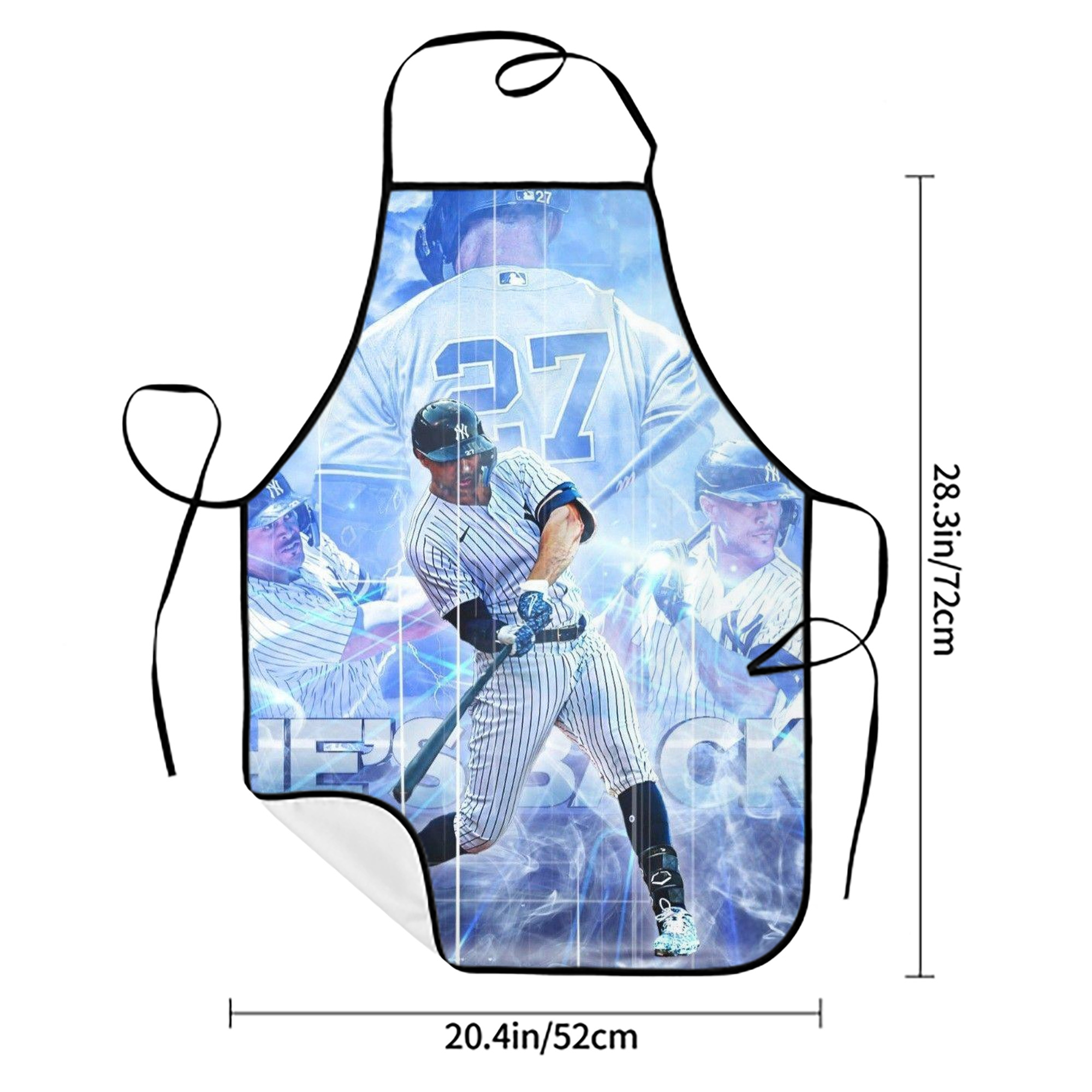Giancarlo Stanton 26 Stain-Resistant Polyester Apron With Pocket – Full Print, Waterproof, Anti-Wrinkle, Anti-Pilling – Ideal For Kitchen, BBQ, Restaurant, Salon & More