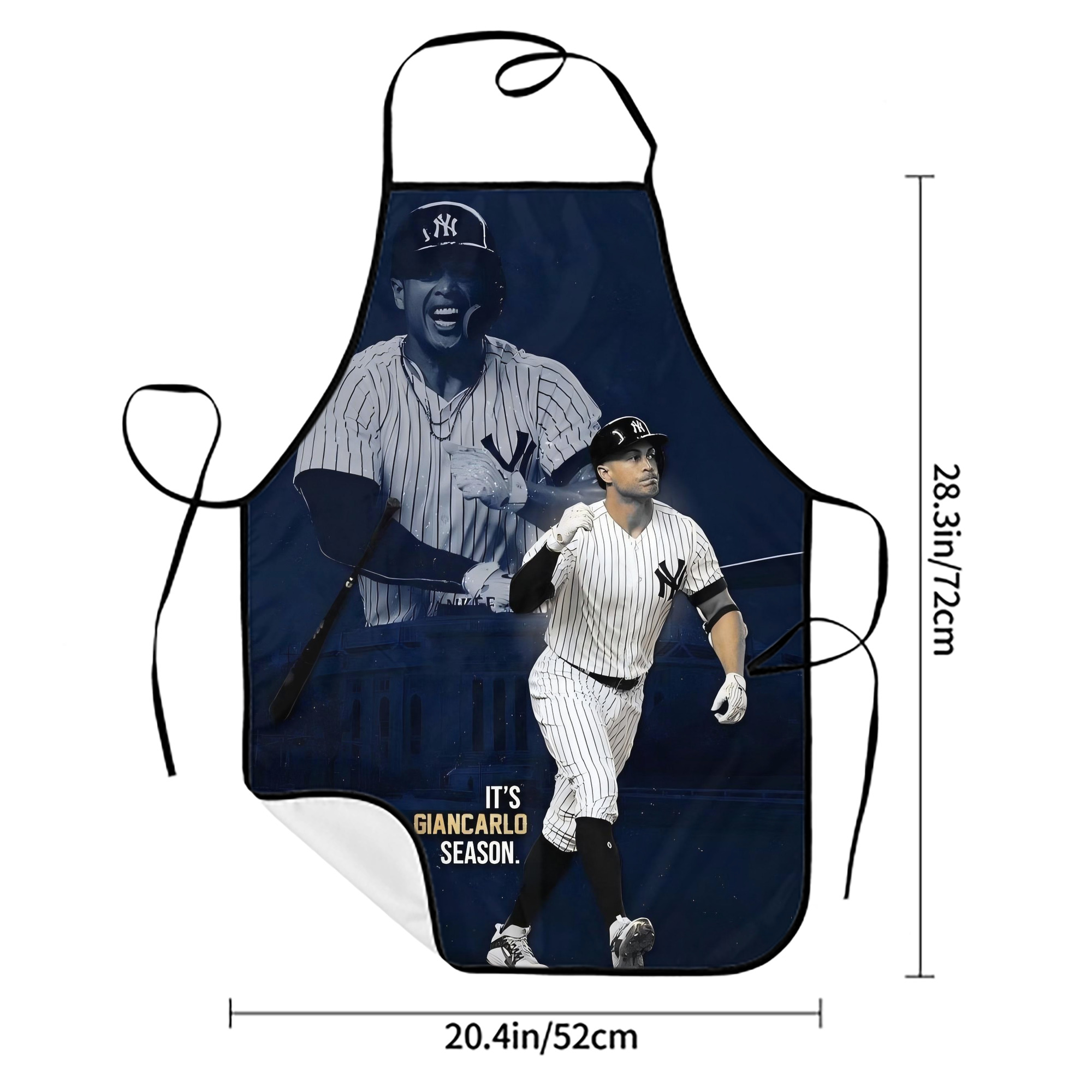 Giancarlo Stanton 29 Stain-Resistant Polyester Apron With Pocket – Full Print, Waterproof, Anti-Wrinkle, Anti-Pilling – Ideal For Kitchen, BBQ, Restaurant, Salon & More