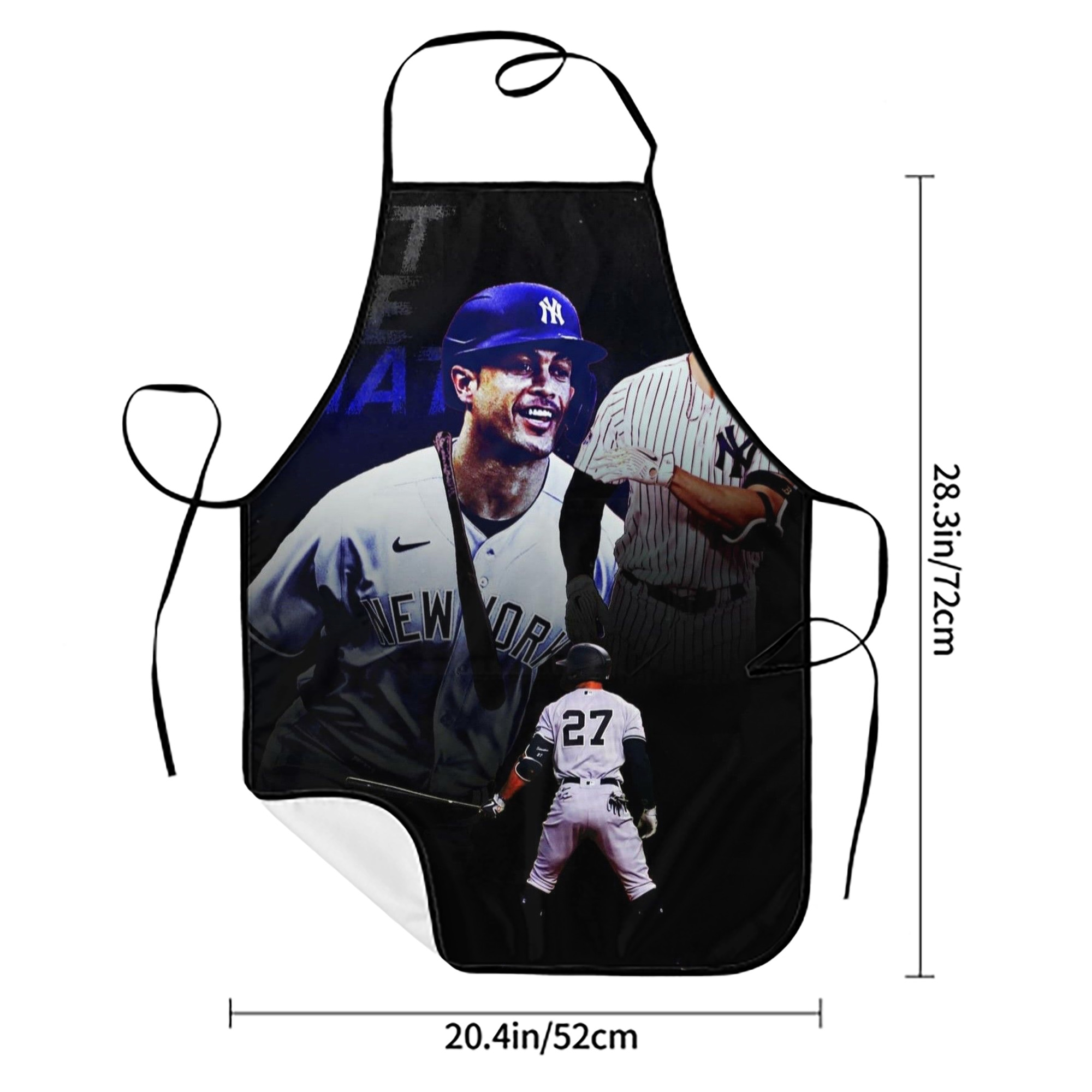 Giancarlo Stanton 36 Stain-Resistant Polyester Apron With Pocket – Full Print, Waterproof, Anti-Wrinkle, Anti-Pilling – Ideal For Kitchen, BBQ, Restaurant, Salon & More