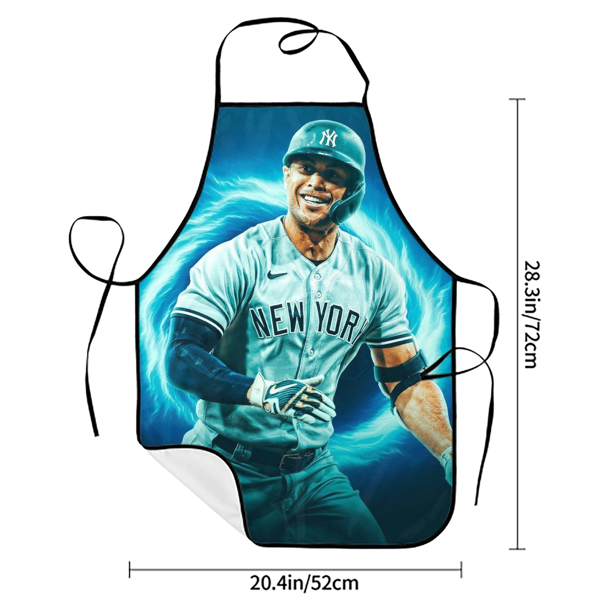 Giancarlo Stanton 35 Stain-Resistant Polyester Apron With Pocket – Full Print, Waterproof, Anti-Wrinkle, Anti-Pilling – Ideal For Kitchen, BBQ, Restaurant, Salon & More