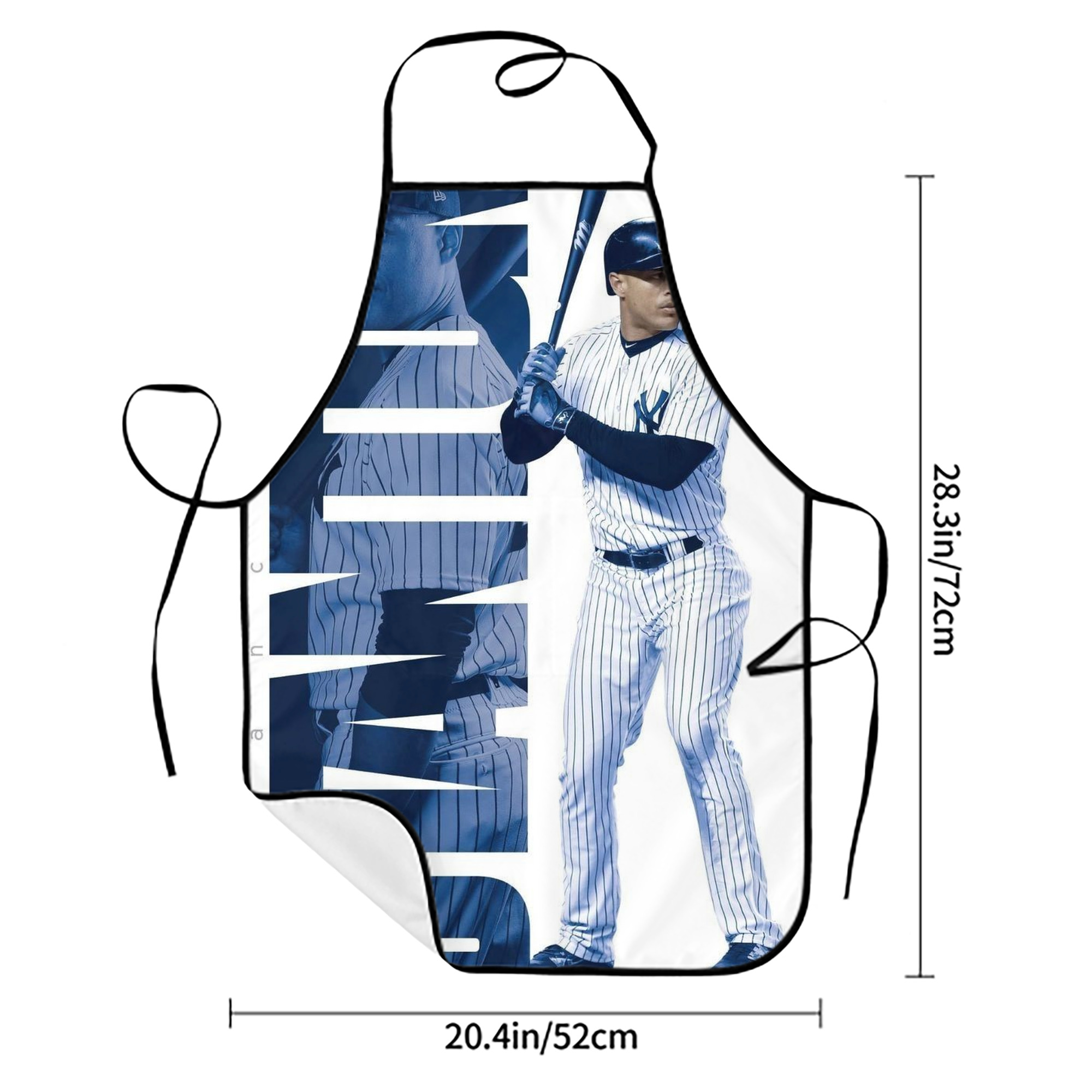 Giancarlo Stanton 34 Stain-Resistant Polyester Apron With Pocket – Full Print, Waterproof, Anti-Wrinkle, Anti-Pilling – Ideal For Kitchen, BBQ, Restaurant, Salon & More