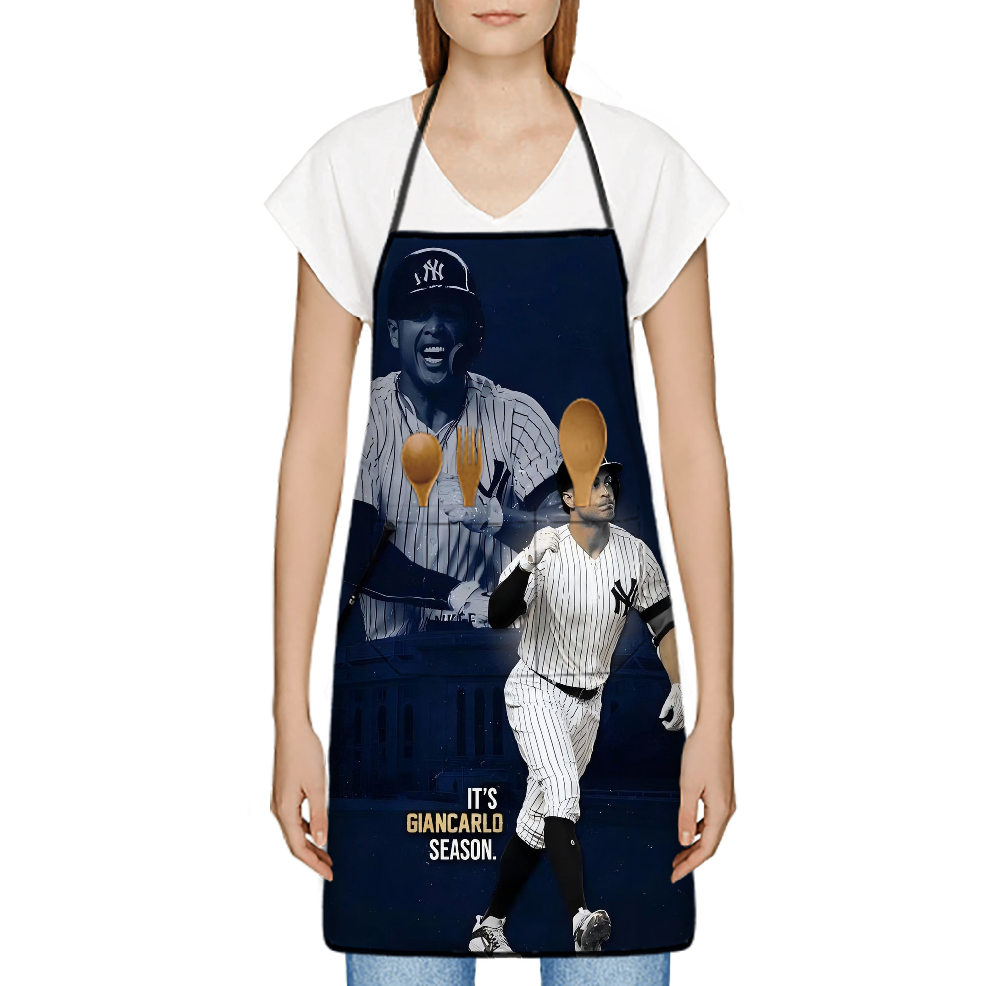 Giancarlo Stanton 29 Stain-Resistant Polyester Apron With Pocket – Full Print, Waterproof, Anti-Wrinkle, Anti-Pilling – Ideal For Kitchen, BBQ, Restaurant, Salon & More
