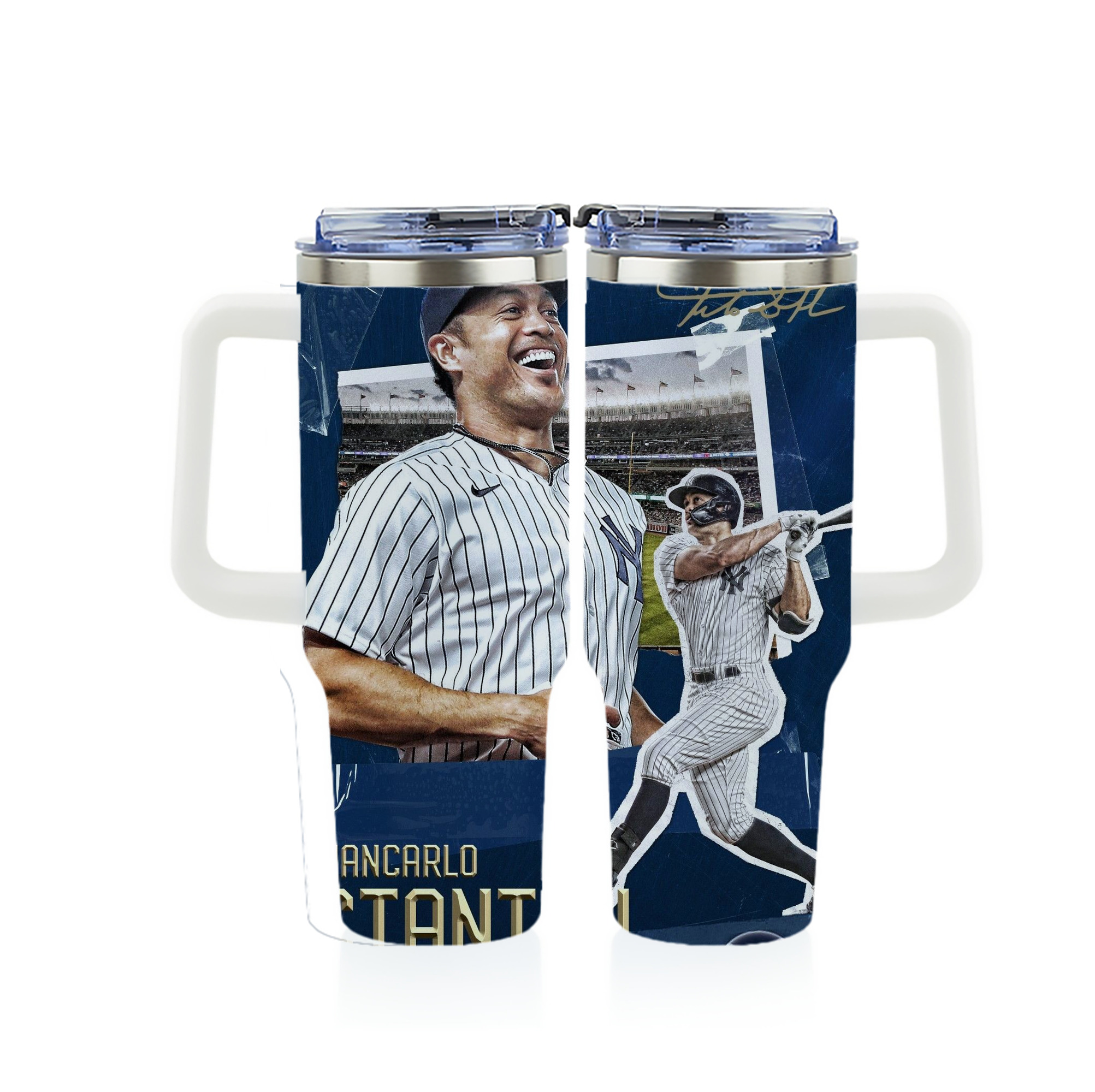 Giancarlo Stanton 18 40oz Full Wrap Car Tumbler – Durable Stainless Steel Travel Mug With Vibrant UV Print – Double Wall Insulated, Fits Most Car Cup Holders