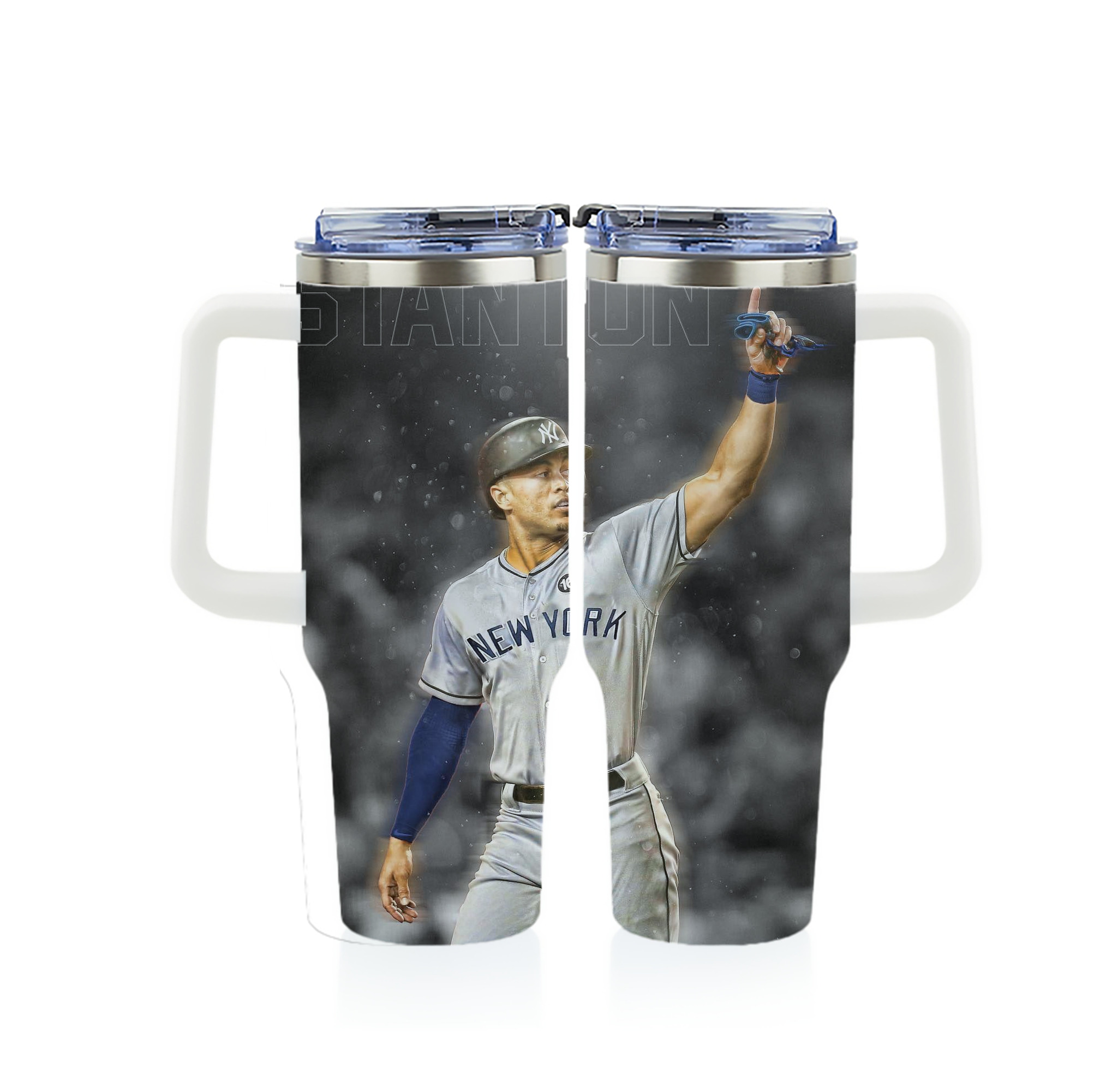 Giancarlo Stanton 25 40oz Full Wrap Car Tumbler – Durable Stainless Steel Travel Mug With Vibrant UV Print – Double Wall Insulated, Fits Most Car Cup Holders