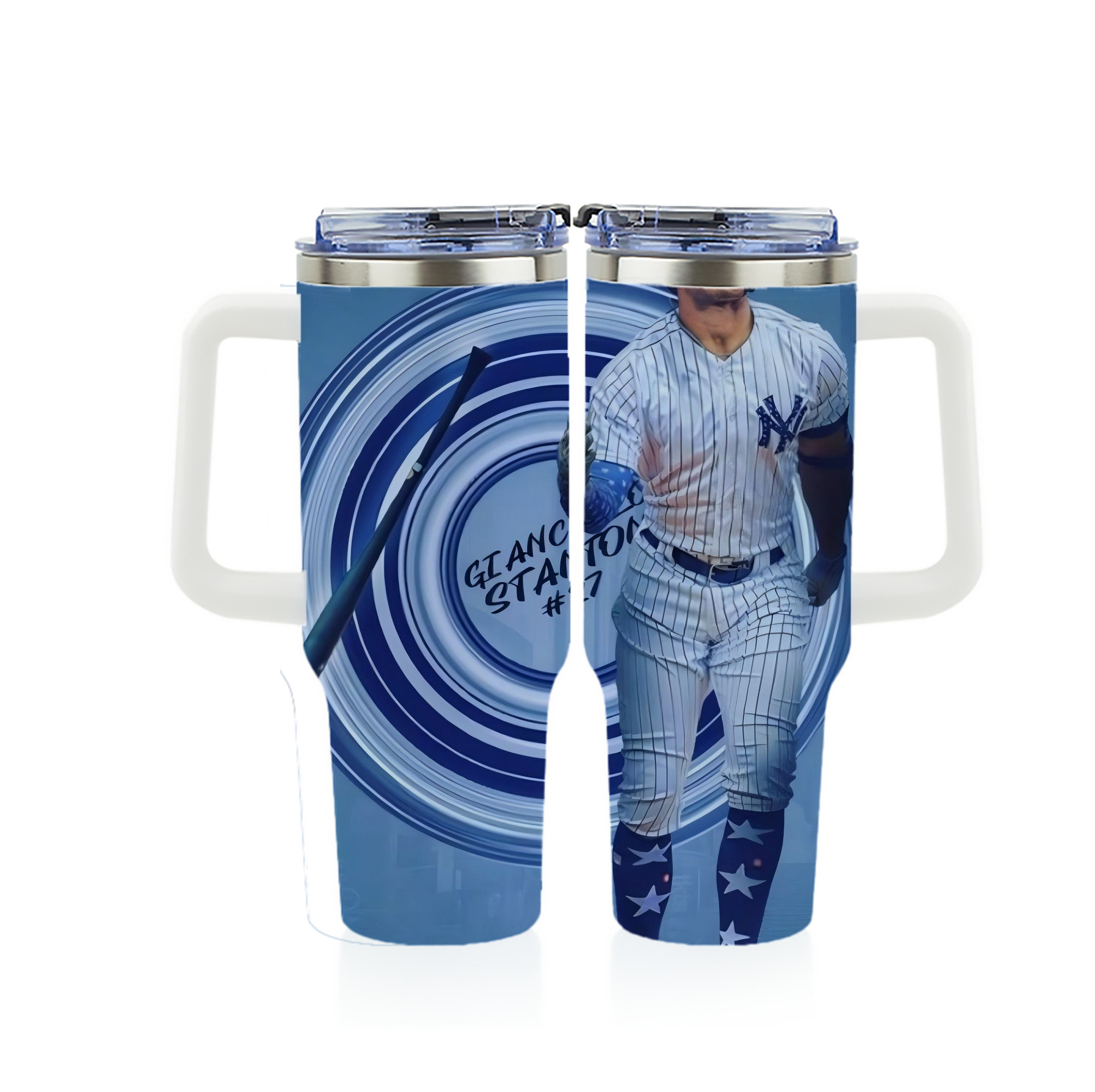 Giancarlo Stanton 16 40oz Full Wrap Car Tumbler – Durable Stainless Steel Travel Mug With Vibrant UV Print – Double Wall Insulated, Fits Most Car Cup Holders