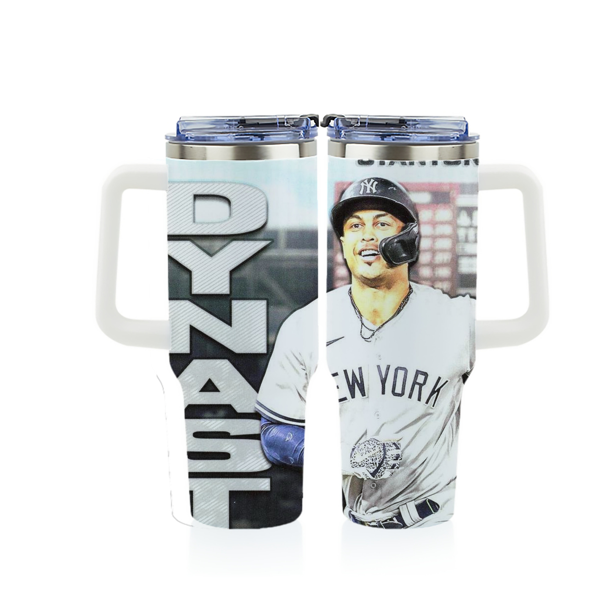 Giancarlo Stanton 21 40oz Full Wrap Car Tumbler – Durable Stainless Steel Travel Mug With Vibrant UV Print – Double Wall Insulated, Fits Most Car Cup Holders