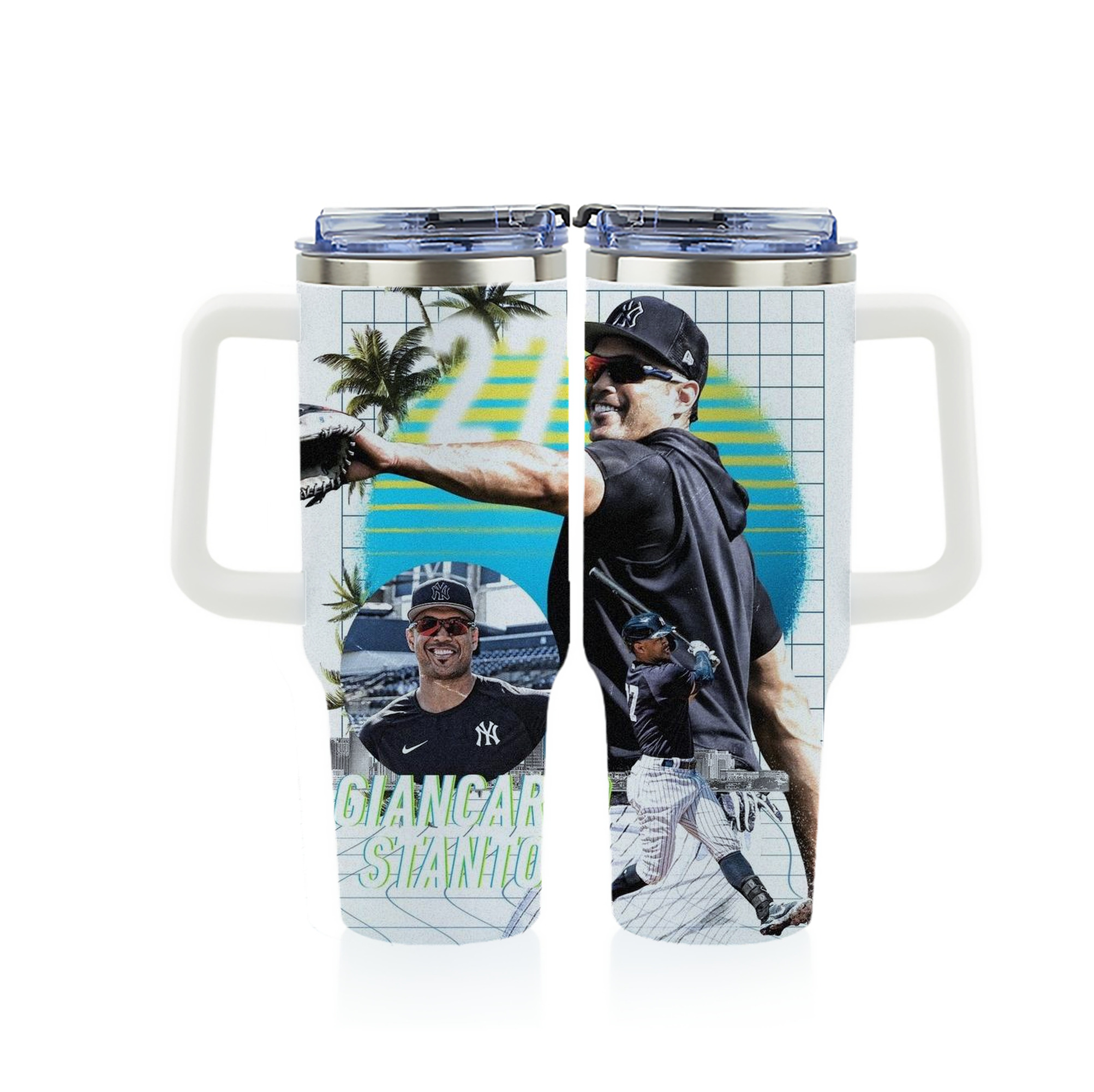 Giancarlo Stanton 30 40oz Full Wrap Car Tumbler – Durable Stainless Steel Travel Mug With Vibrant UV Print – Double Wall Insulated, Fits Most Car Cup Holders