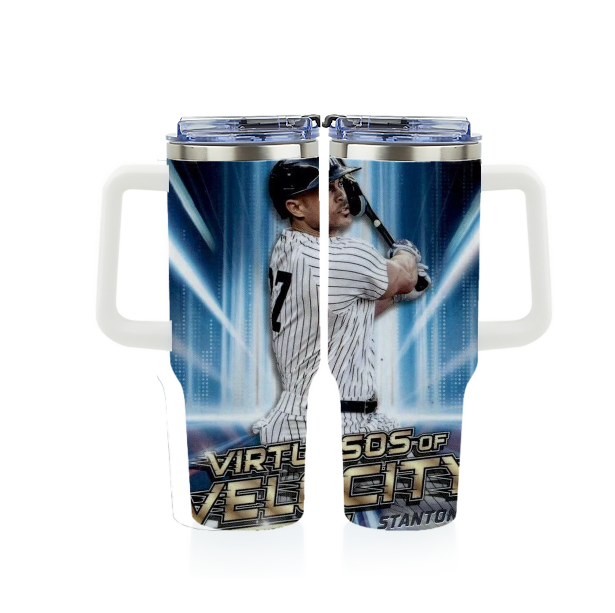 Giancarlo Stanton 33 40oz Full Wrap Car Tumbler – Durable Stainless Steel Travel Mug With Vibrant UV Print – Double Wall Insulated, Fits Most Car Cup Holders