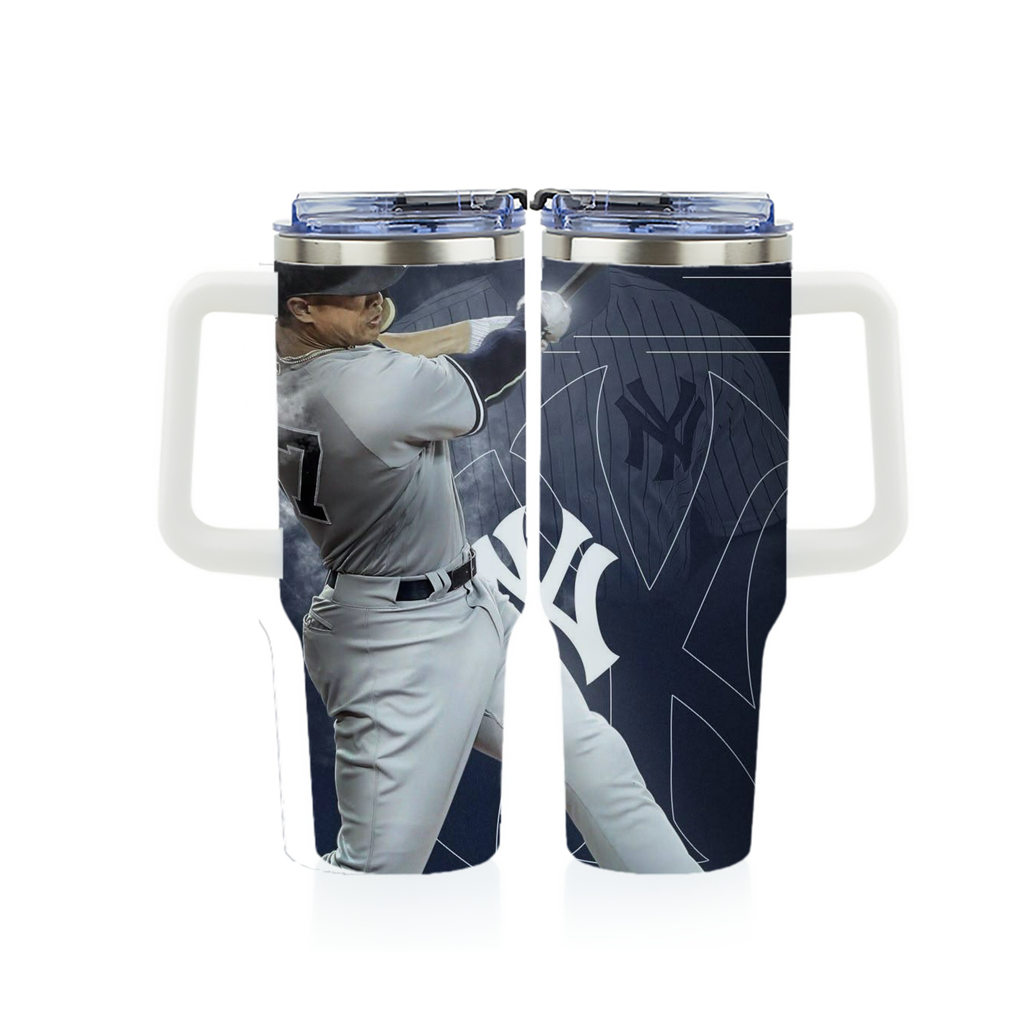 Giancarlo Stanton 27 40oz Full Wrap Car Tumbler – Durable Stainless Steel Travel Mug With Vibrant UV Print – Double Wall Insulated, Fits Most Car Cup Holders