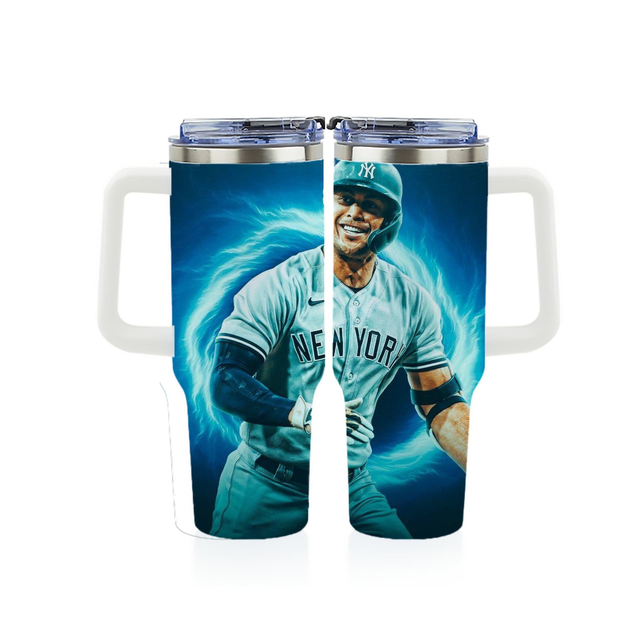 Giancarlo Stanton 35 40oz Full Wrap Car Tumbler – Durable Stainless Steel Travel Mug With Vibrant UV Print – Double Wall Insulated, Fits Most Car Cup Holders