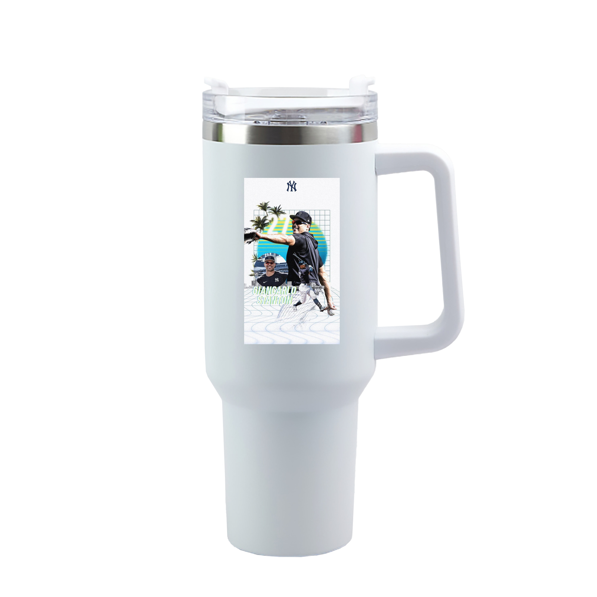 Giancarlo Stanton 30 40oz Handle Car Tumbler – Durable Stainless Steel Travel Mug With UV Print – Double Wall Insulated, Fits Most Car Cup Holders
