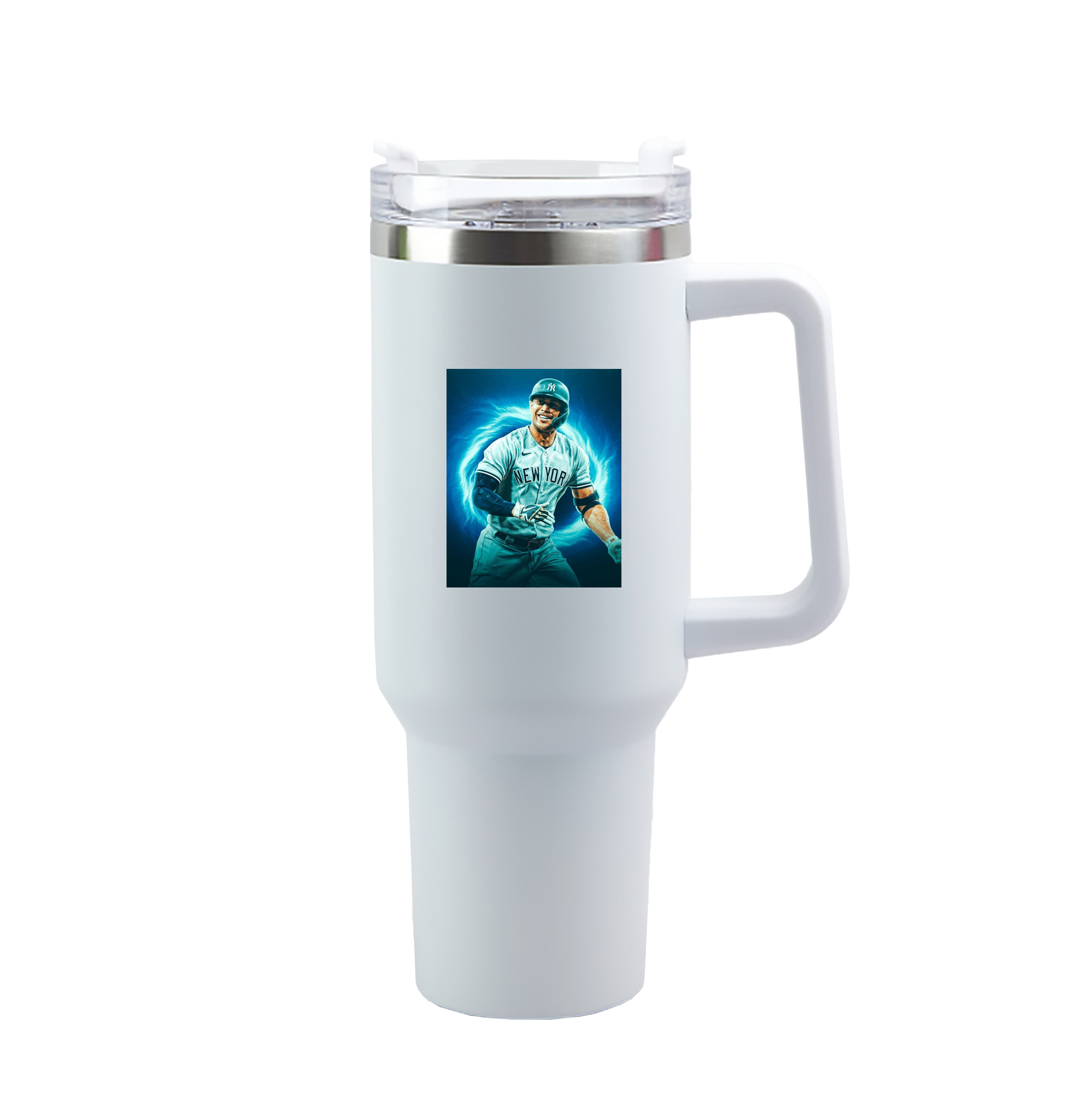 Giancarlo Stanton 35 40oz Handle Car Tumbler – Durable Stainless Steel Travel Mug With UV Print – Double Wall Insulated, Fits Most Car Cup Holders