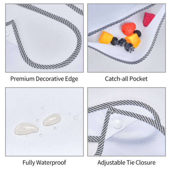 Giancarlo Stanton 18 Adjustable Waterproof Toddler Bib – Full-Print Durable Polyester – Foldable Crumb Pocket – Easy Snap Closure – Soft