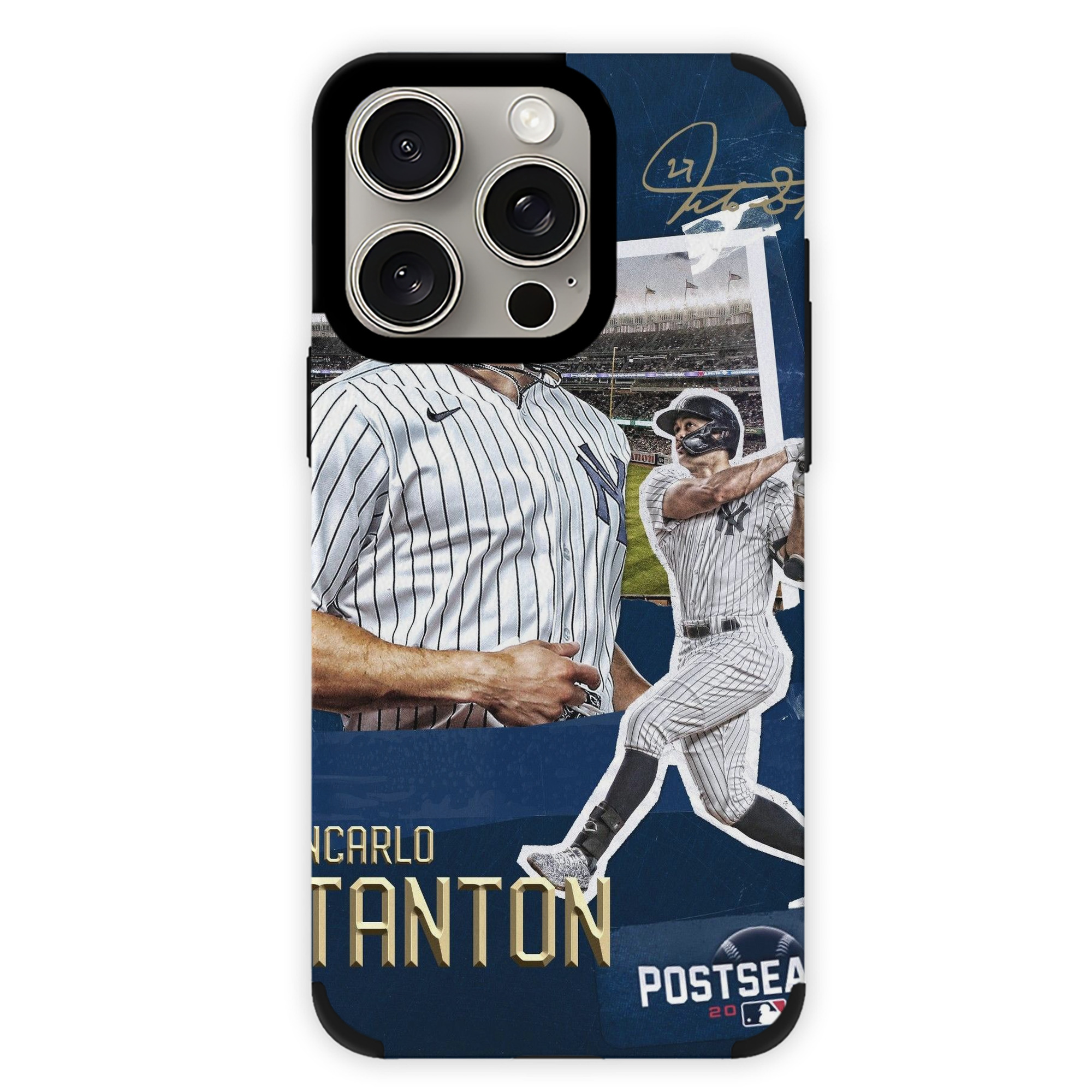 Giancarlo Stanton 18 IPhone 15 Pro Max PU Leather Case – Soft Lining, 360° Protection – Precise Fit, 3D Buttons, Easy Charging – Anti-Yellowing, Easy To Clean