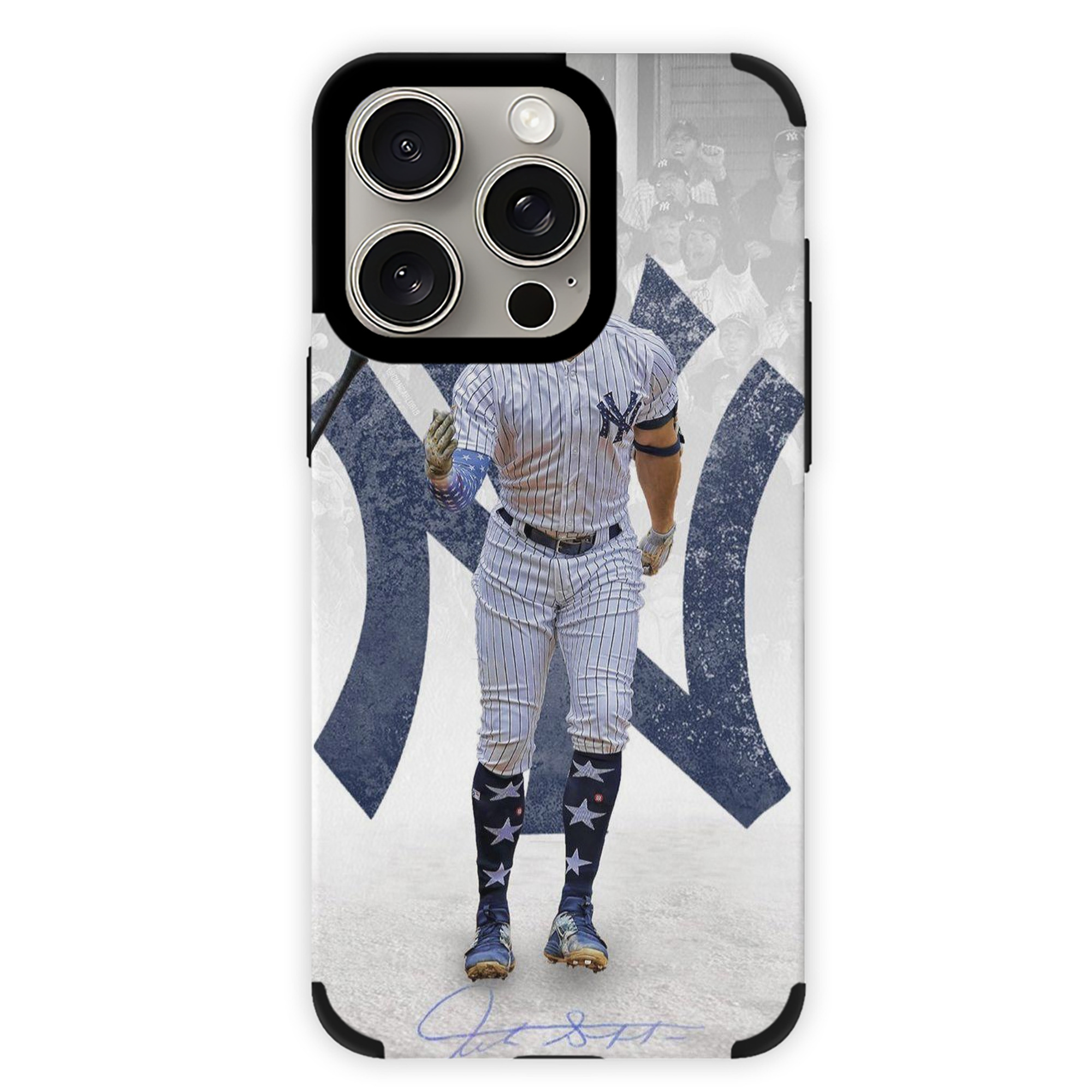Giancarlo Stanton 15 IPhone 15 Pro Max PU Leather Case – Soft Lining, 360° Protection – Precise Fit, 3D Buttons, Easy Charging – Anti-Yellowing, Easy To Clean