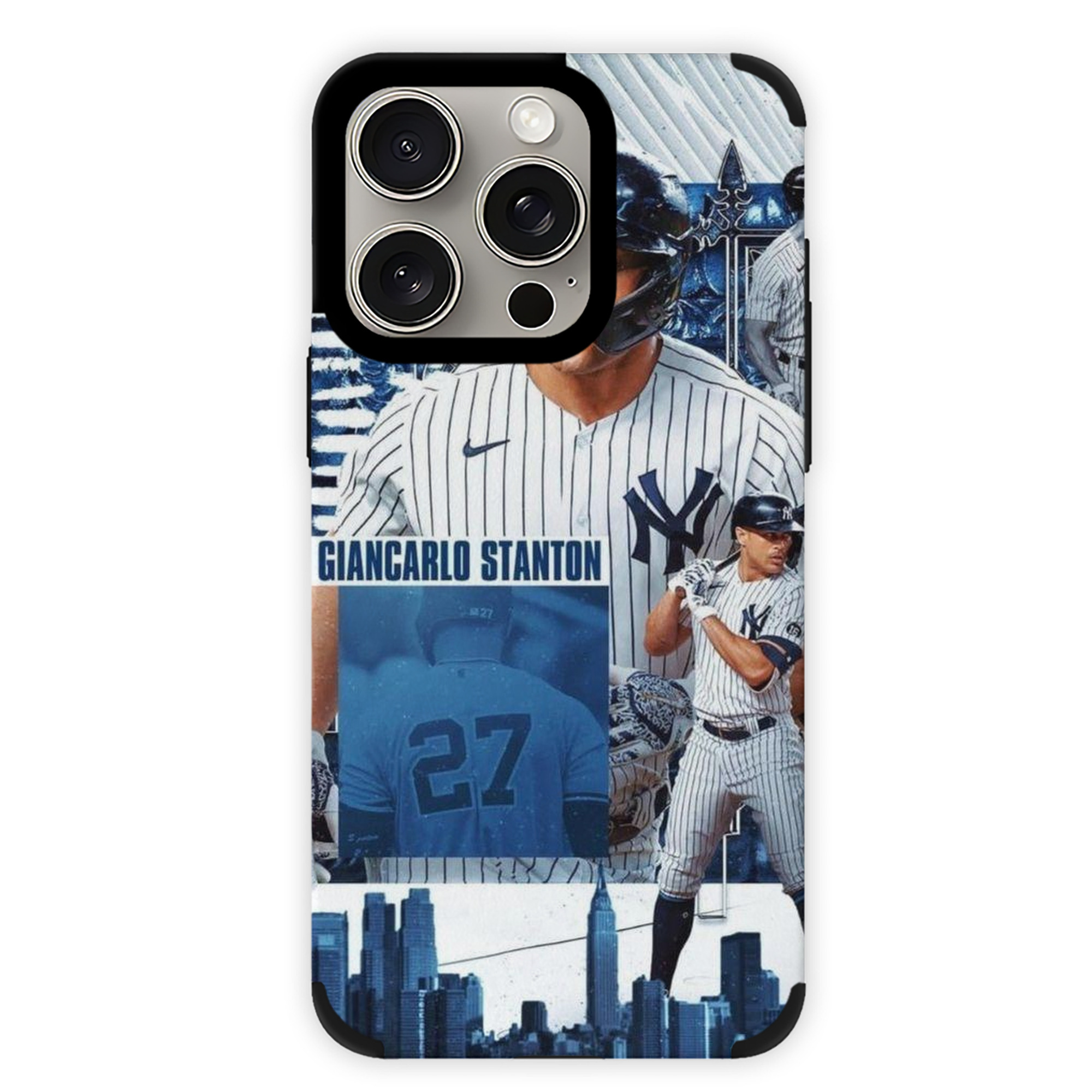 Giancarlo Stanton 17 IPhone 15 Pro Max PU Leather Case – Soft Lining, 360° Protection – Precise Fit, 3D Buttons, Easy Charging – Anti-Yellowing, Easy To Clean