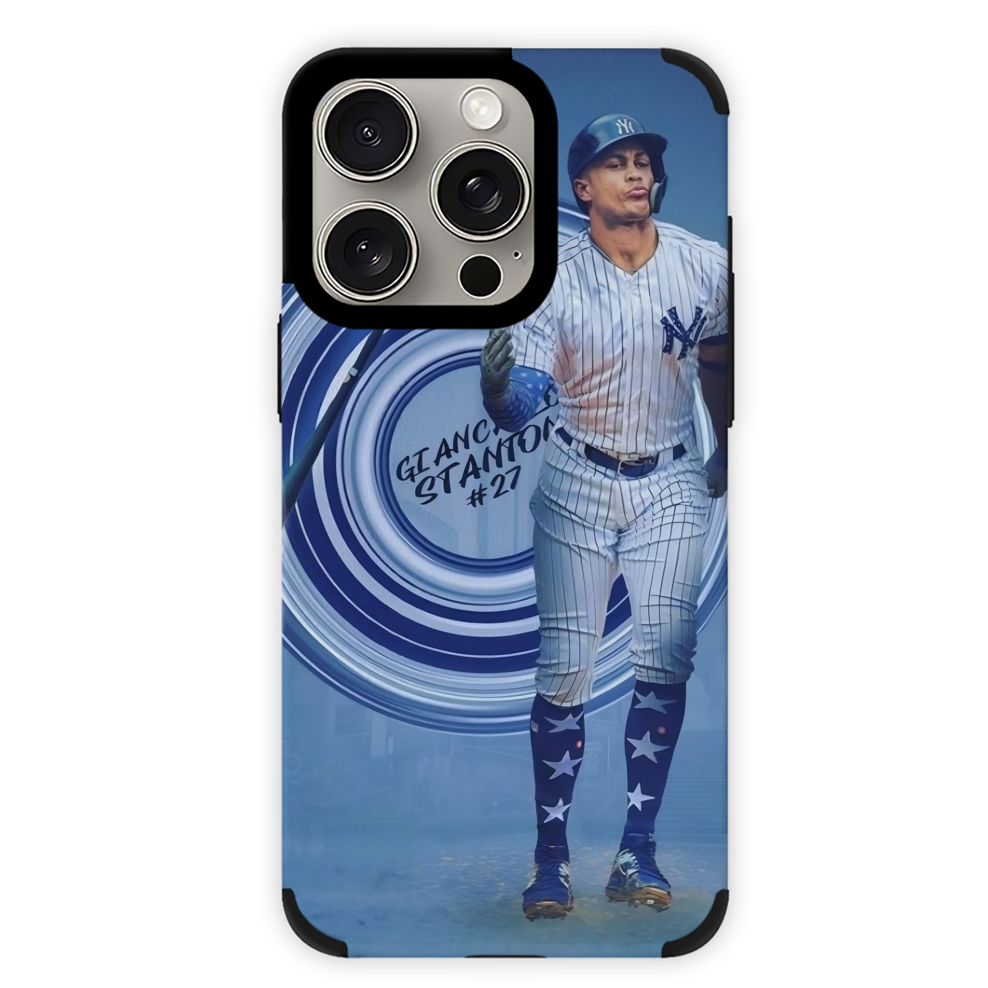 Giancarlo Stanton 16 IPhone 15 Pro Max PU Leather Case – Soft Lining, 360° Protection – Precise Fit, 3D Buttons, Easy Charging – Anti-Yellowing, Easy To Clean