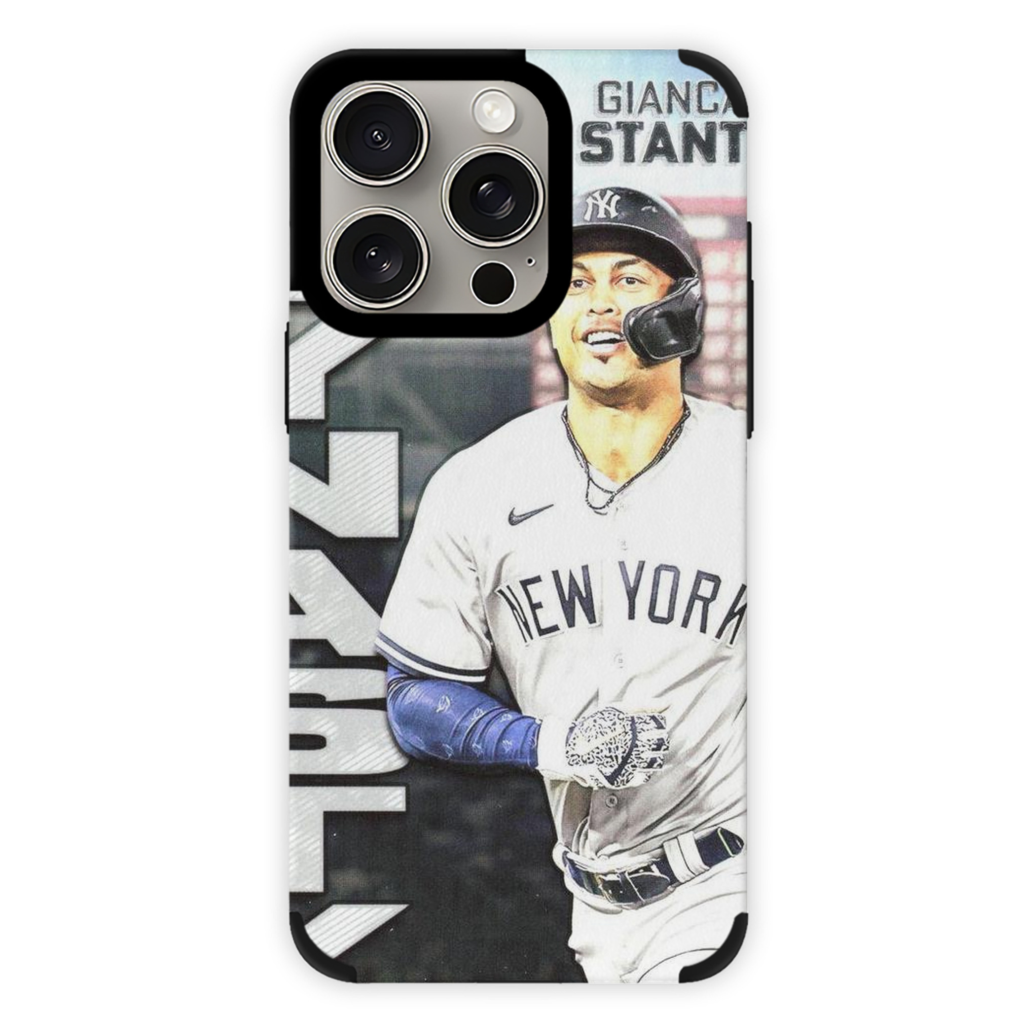 Giancarlo Stanton 21 IPhone 15 Pro Max PU Leather Case – Soft Lining, 360° Protection – Precise Fit, 3D Buttons, Easy Charging – Anti-Yellowing, Easy To Clean