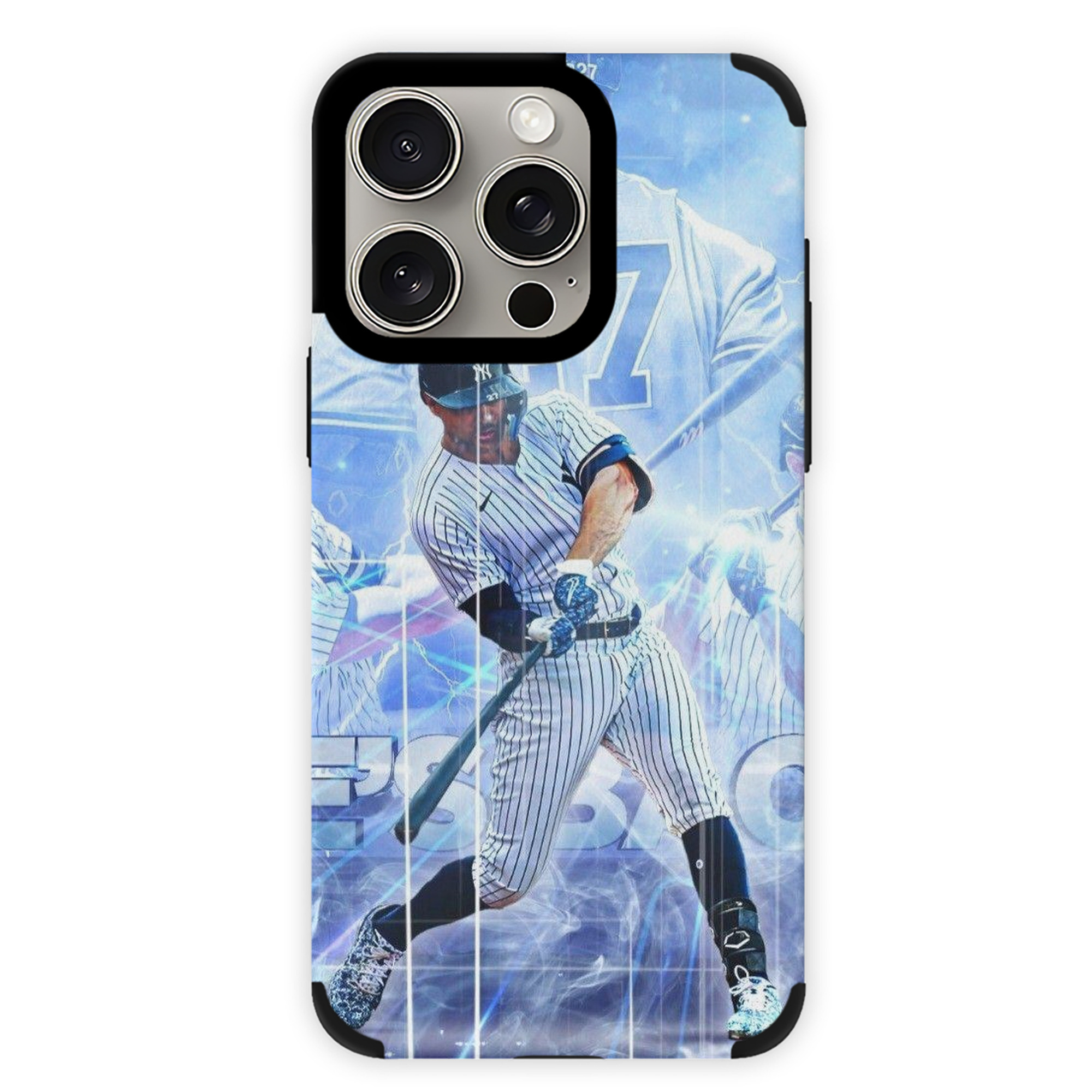 Giancarlo Stanton 26 IPhone 15 Pro Max PU Leather Case – Soft Lining, 360° Protection – Precise Fit, 3D Buttons, Easy Charging – Anti-Yellowing, Easy To Clean