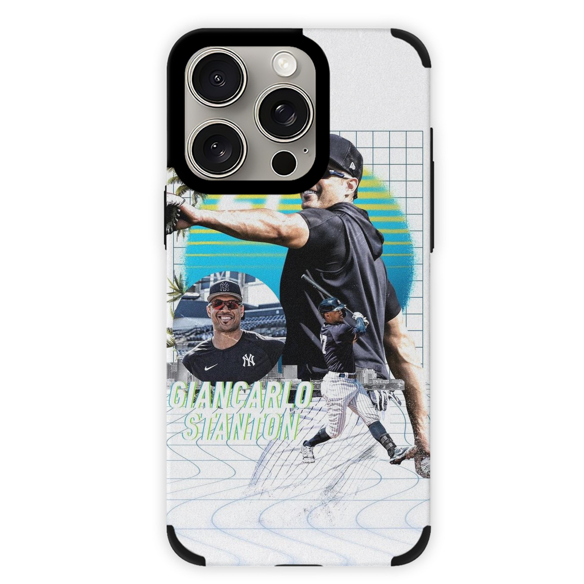 Giancarlo Stanton 30 IPhone 15 Pro Max PU Leather Case – Soft Lining, 360° Protection – Precise Fit, 3D Buttons, Easy Charging – Anti-Yellowing, Easy To Clean