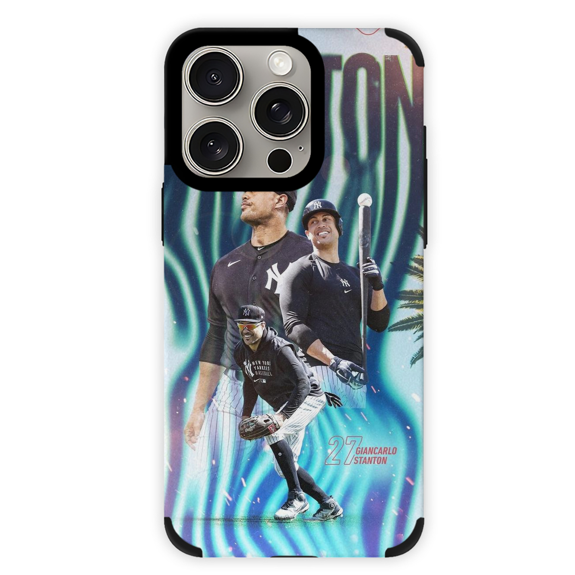Giancarlo Stanton 31 IPhone 15 Pro Max PU Leather Case – Soft Lining, 360° Protection – Precise Fit, 3D Buttons, Easy Charging – Anti-Yellowing, Easy To Clean