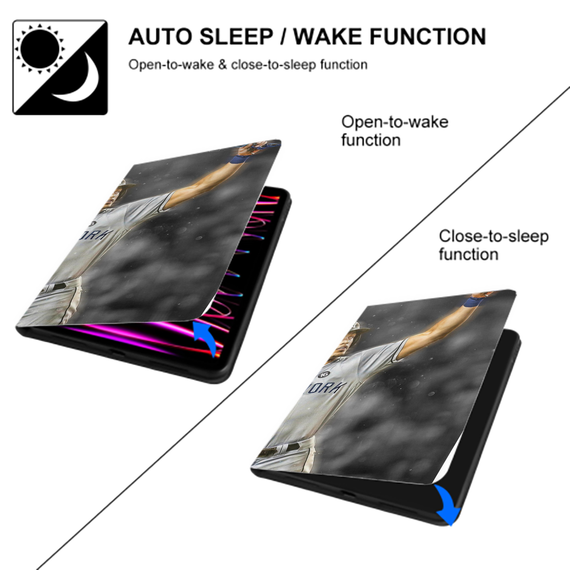 Giancarlo Stanton 25 IPad Book-Style Case With Pencil Slot – Slim PU & TPU Cover – Full Protection, Precise Fit, Water & Scratch Resistant