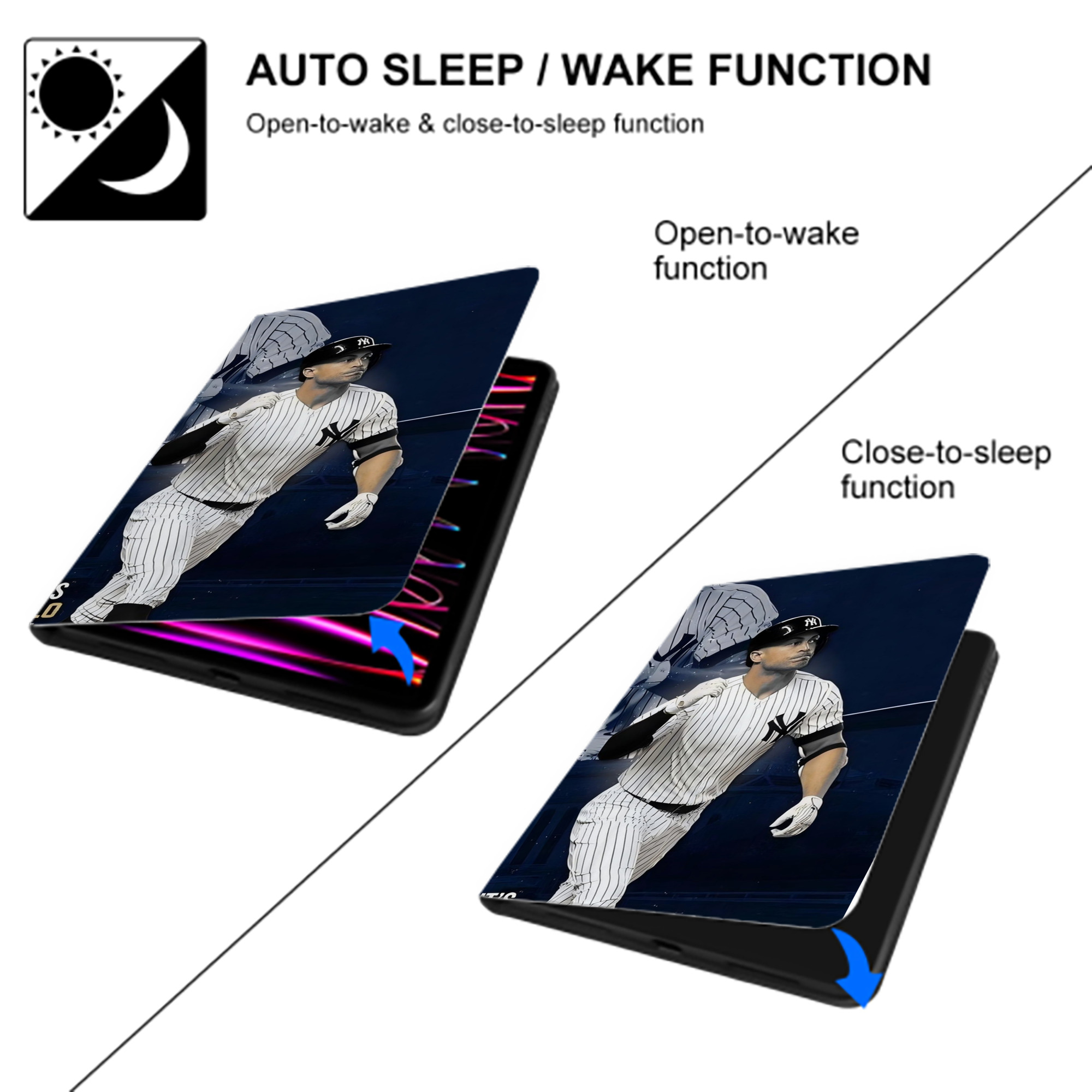 Giancarlo Stanton 29 IPad Book-Style Case With Pencil Slot – Slim PU & TPU Cover – Full Protection, Precise Fit, Water & Scratch Resistant