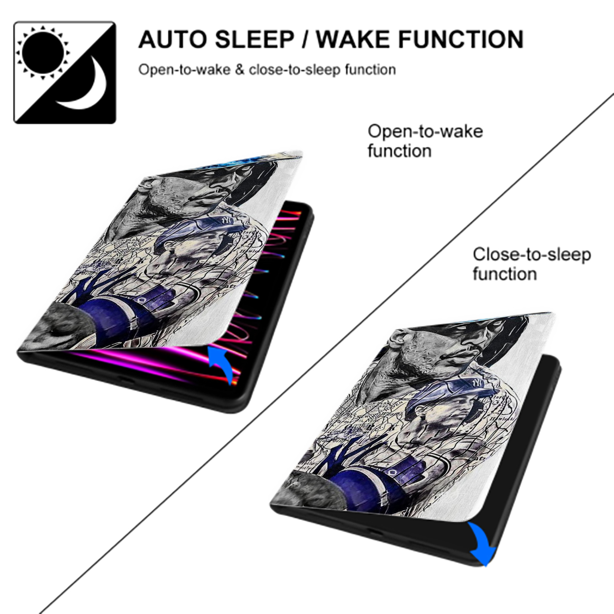 Giancarlo Stanton 28 IPad Book-Style Case With Pencil Slot – Slim PU & TPU Cover – Full Protection, Precise Fit, Water & Scratch Resistant