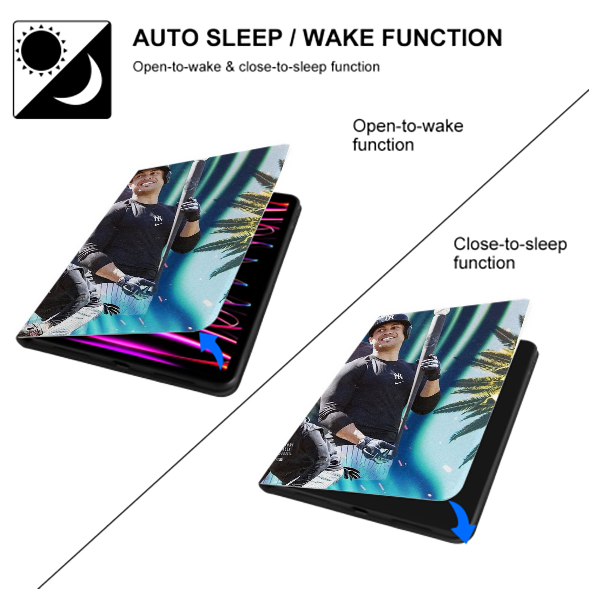 Giancarlo Stanton 31 IPad Book-Style Case With Pencil Slot – Slim PU & TPU Cover – Full Protection, Precise Fit, Water & Scratch Resistant