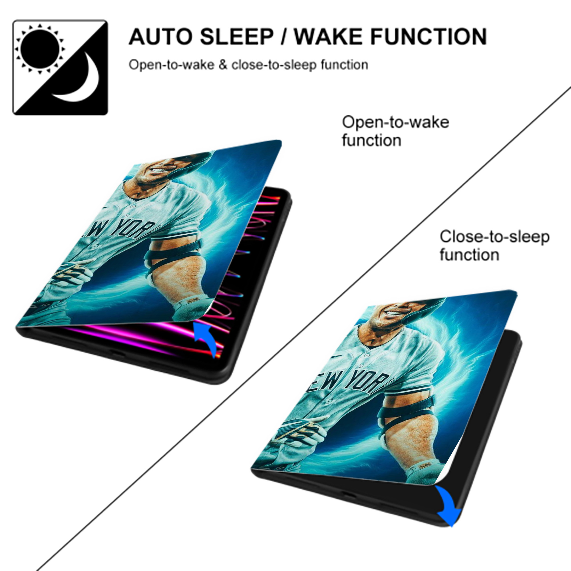 Giancarlo Stanton 35 IPad Book-Style Case With Pencil Slot – Slim PU & TPU Cover – Full Protection, Precise Fit, Water & Scratch Resistant