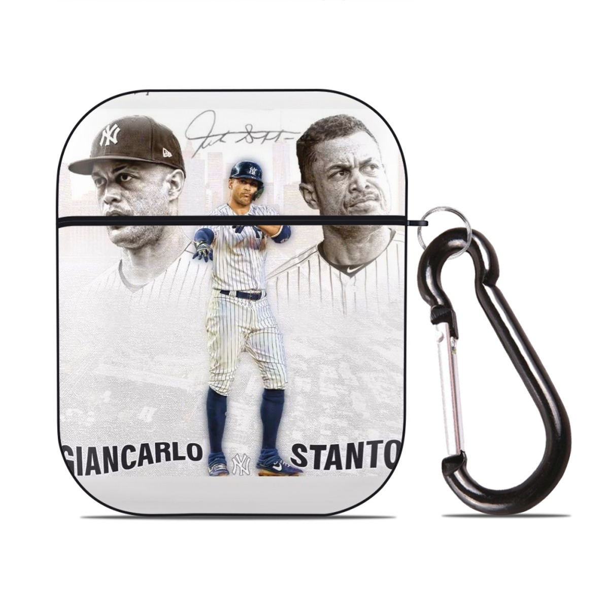 Giancarlo Stanton 11 AirPods 2 Case Hard Shell Black, Flexible PC Material, Precise Cutouts, Full Protection, Anti-Fingerprint, Washable, Includes Keychain – Durable & Slim Design