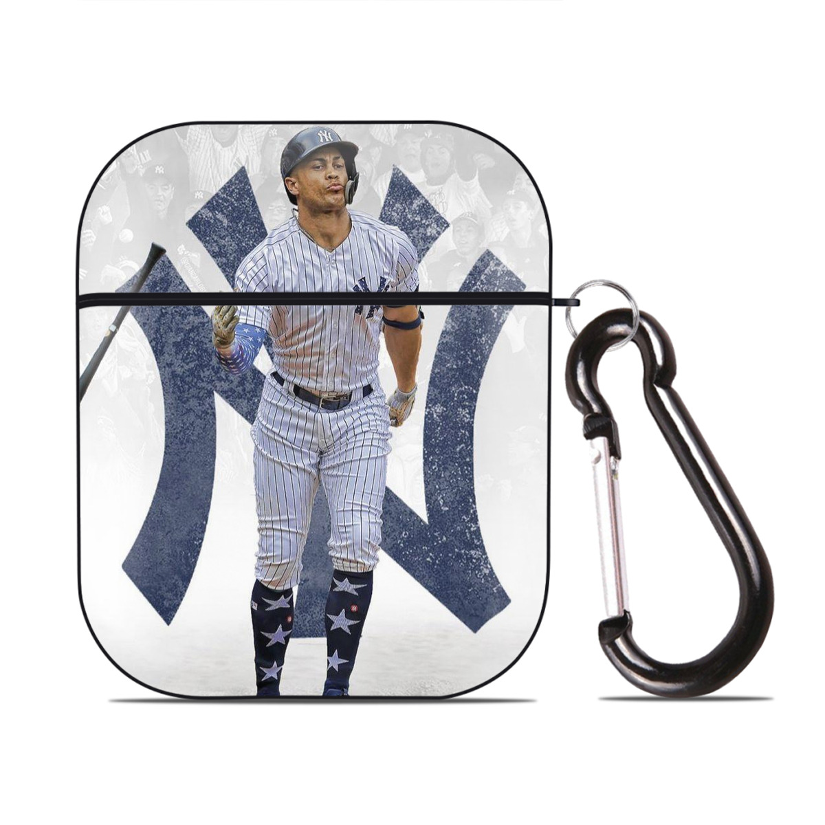 Giancarlo Stanton 15 AirPods 2 Case Hard Shell Black, Flexible PC Material, Precise Cutouts, Full Protection, Anti-Fingerprint, Washable, Includes Keychain – Durable & Slim Design