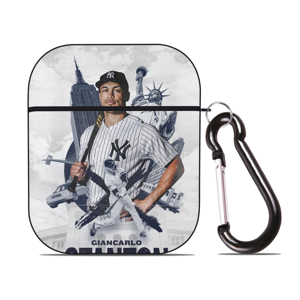 Giancarlo Stanton 23 AirPods 2 Case Hard Shell Black, Flexible PC Material, Precise Cutouts, Full Protection, Anti-Fingerprint, Washable, Includes Keychain – Durable & Slim Design