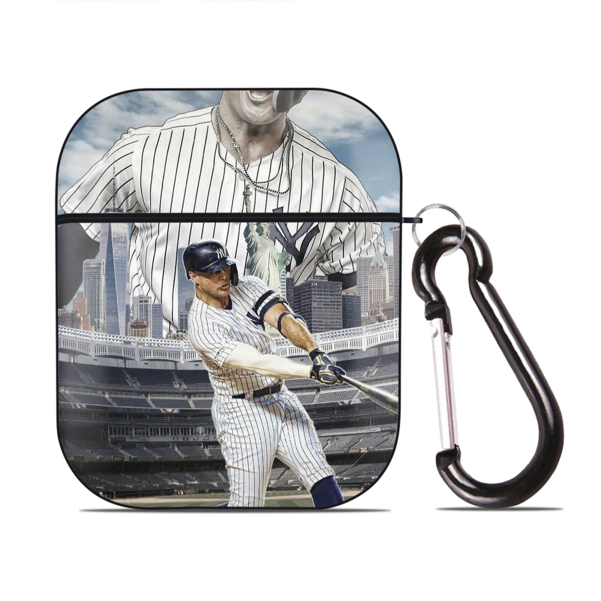 Giancarlo Stanton 14 AirPods 2 Case Hard Shell Black, Flexible PC Material, Precise Cutouts, Full Protection, Anti-Fingerprint, Washable, Includes Keychain – Durable & Slim Design