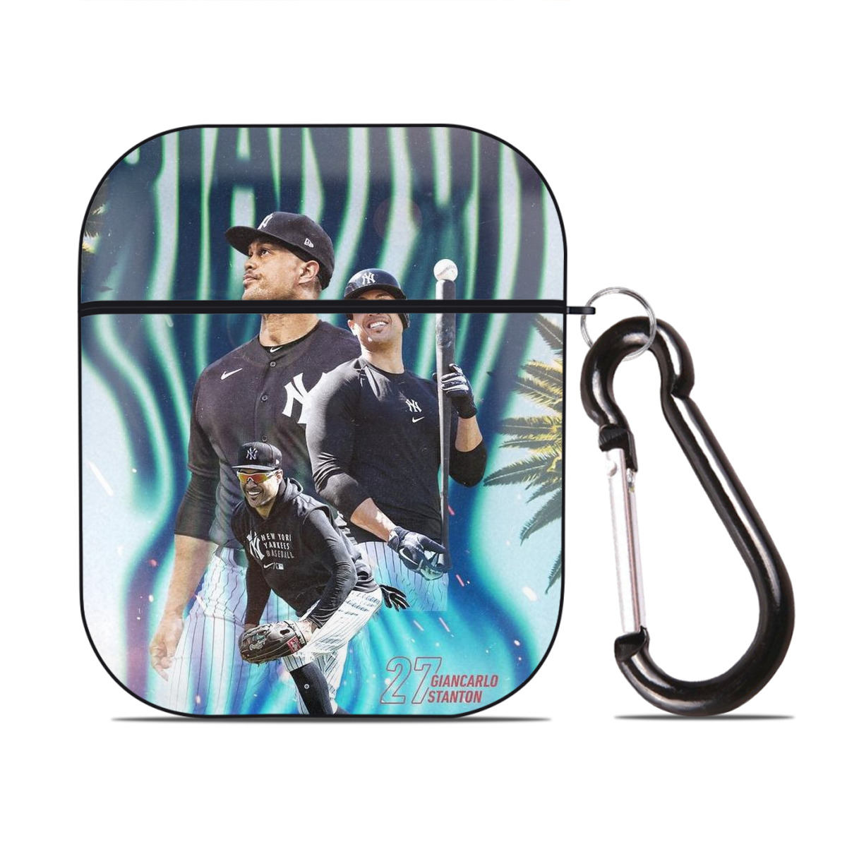 Giancarlo Stanton 31 AirPods 2 Case Hard Shell Black, Flexible PC Material, Precise Cutouts, Full Protection, Anti-Fingerprint, Washable, Includes Keychain – Durable & Slim Design