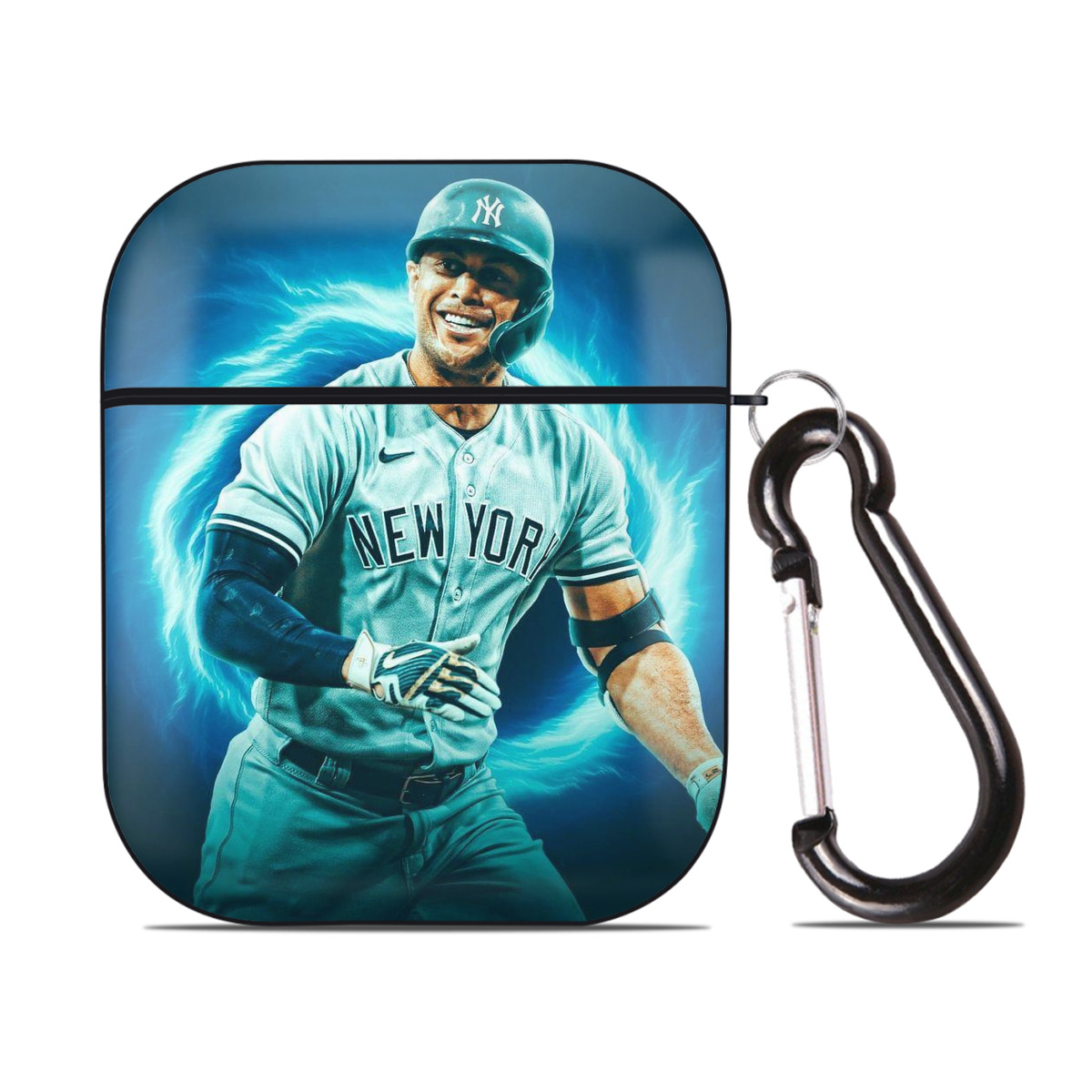Giancarlo Stanton 35 AirPods 2 Case Hard Shell Black, Flexible PC Material, Precise Cutouts, Full Protection, Anti-Fingerprint, Washable, Includes Keychain – Durable & Slim Design