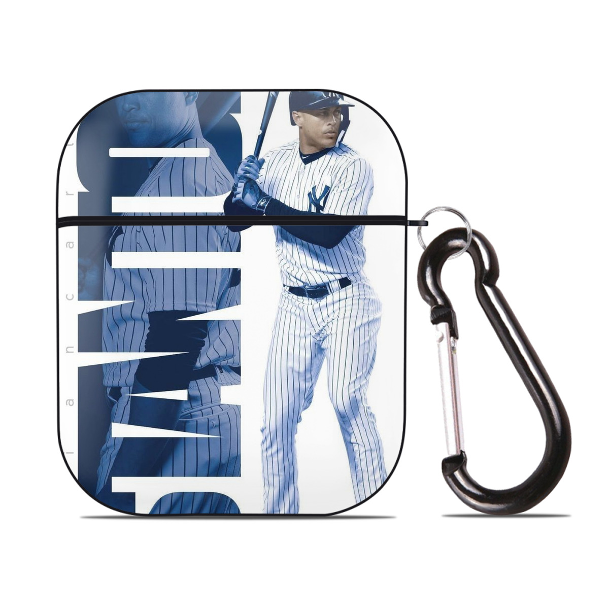 Giancarlo Stanton 34 AirPods 2 Case Hard Shell Black, Flexible PC Material, Precise Cutouts, Full Protection, Anti-Fingerprint, Washable, Includes Keychain – Durable & Slim Design