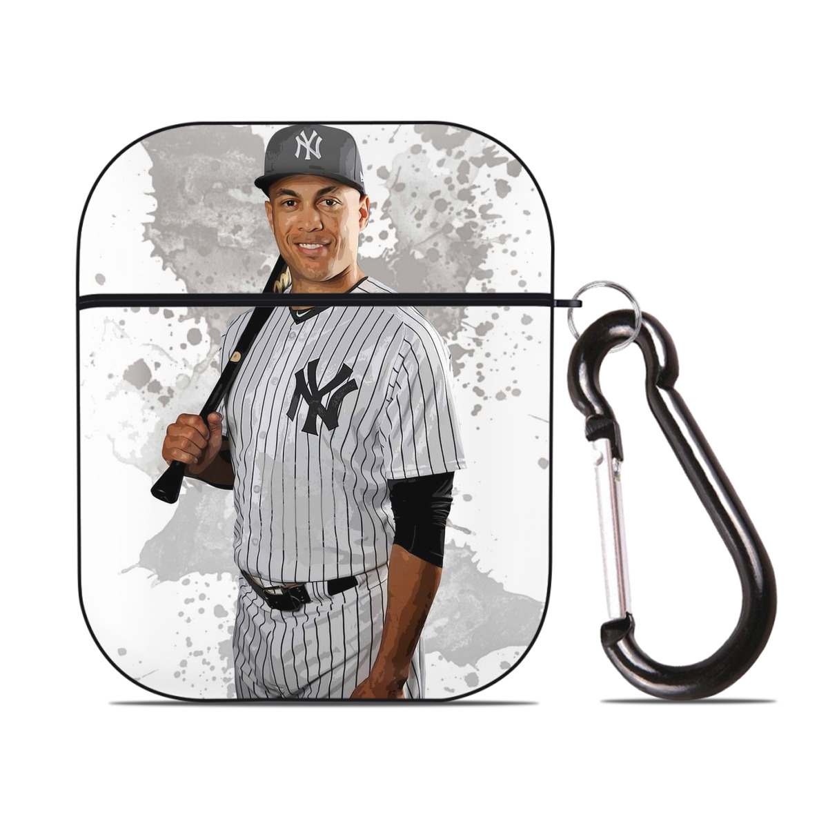 Giancarlo Stanton 32 AirPods 2 Case Hard Shell Black, Flexible PC Material, Precise Cutouts, Full Protection, Anti-Fingerprint, Washable, Includes Keychain – Durable & Slim Design