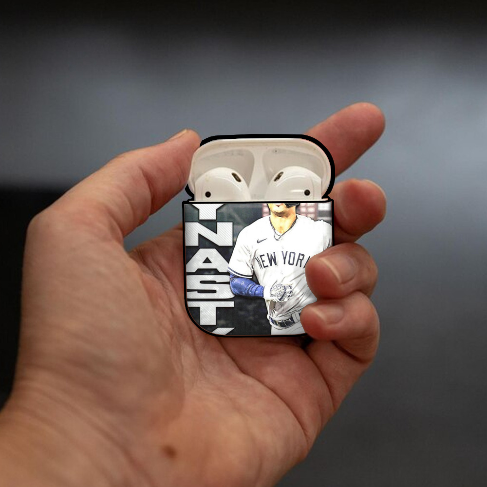 Giancarlo Stanton 21 AirPods 2 Case Hard Shell Black, Flexible PC Material, Precise Cutouts, Full Protection, Anti-Fingerprint, Washable, Includes Keychain – Durable & Slim Design