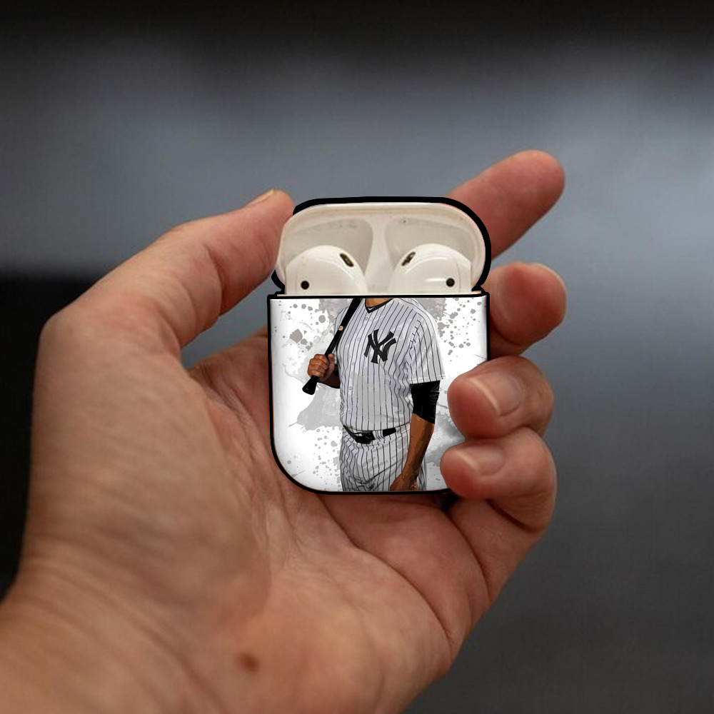 Giancarlo Stanton 32 AirPods 2 Case Hard Shell Black, Flexible PC Material, Precise Cutouts, Full Protection, Anti-Fingerprint, Washable, Includes Keychain – Durable & Slim Design