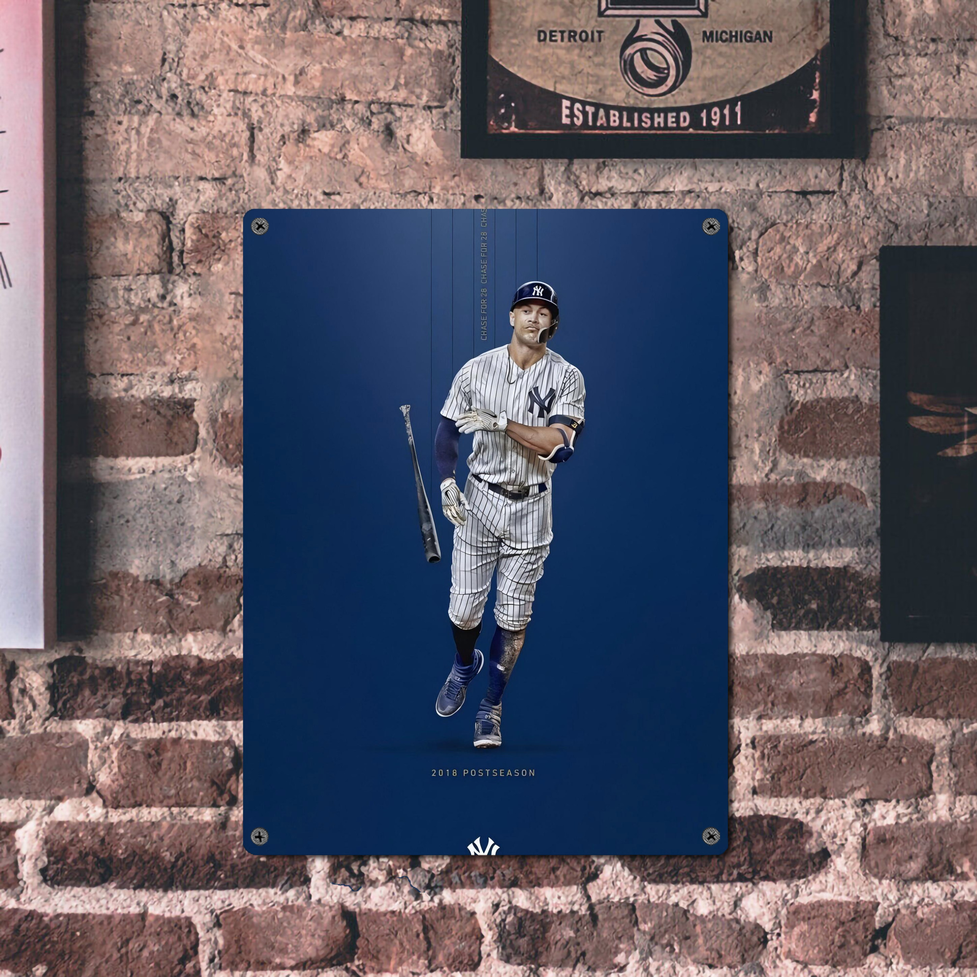 Giancarlo Stanton 12 Vintage Metal Tin Sign 12x16inch – Retro Wall Art Decor For Home, Bar, Kitchen, Bedroom, Office – Durable Iron Sheet Poster, Easy To Hang, Full-Color Printing