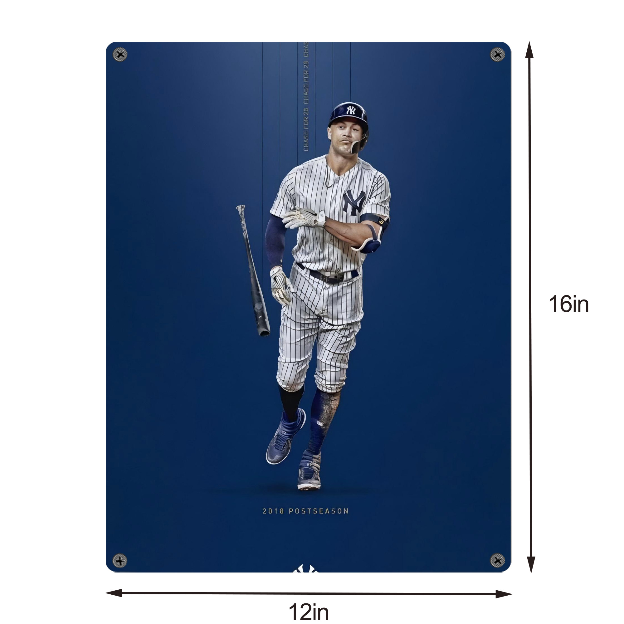 Giancarlo Stanton 12 Vintage Metal Tin Sign 12x16inch – Retro Wall Art Decor For Home, Bar, Kitchen, Bedroom, Office – Durable Iron Sheet Poster, Easy To Hang, Full-Color Printing