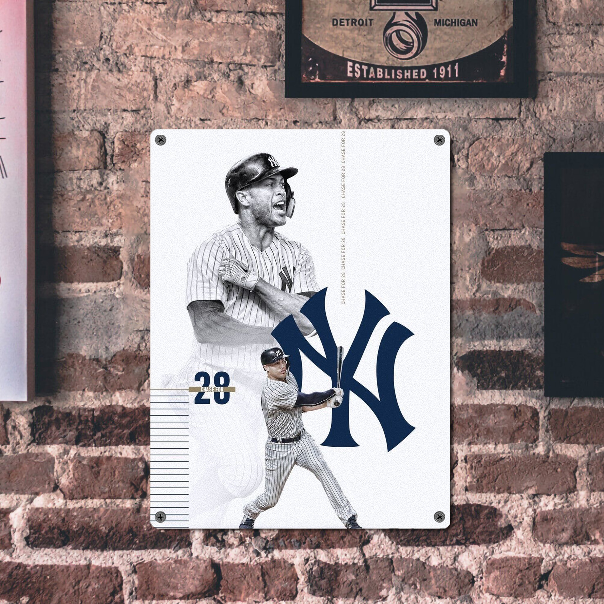 Giancarlo Stanton 10 Vintage Metal Tin Sign 12x16inch – Retro Wall Art Decor For Home, Bar, Kitchen, Bedroom, Office – Durable Iron Sheet Poster, Easy To Hang, Full-Color Printing